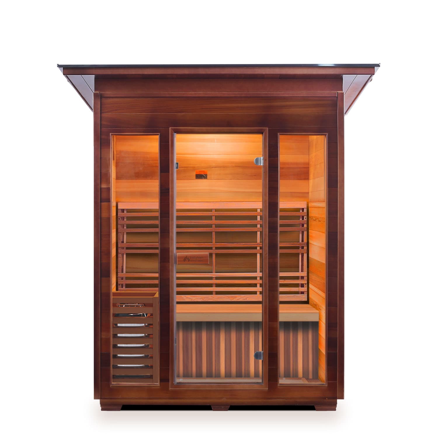 Enlighten SunRise 3 Person  Outdoor Dry Traditional Sauna - Image 1