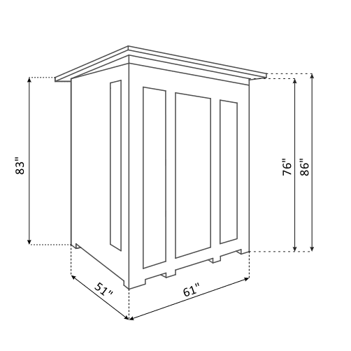 Enlighten SunRise 3 Person  Outdoor Dry Traditional Sauna - Image 5