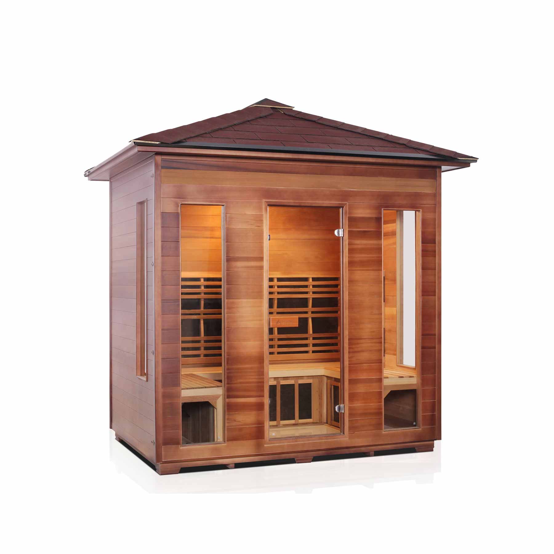 Enlighten SunRise 5 Person  Outdoor Dry Traditional Sauna - Image 2