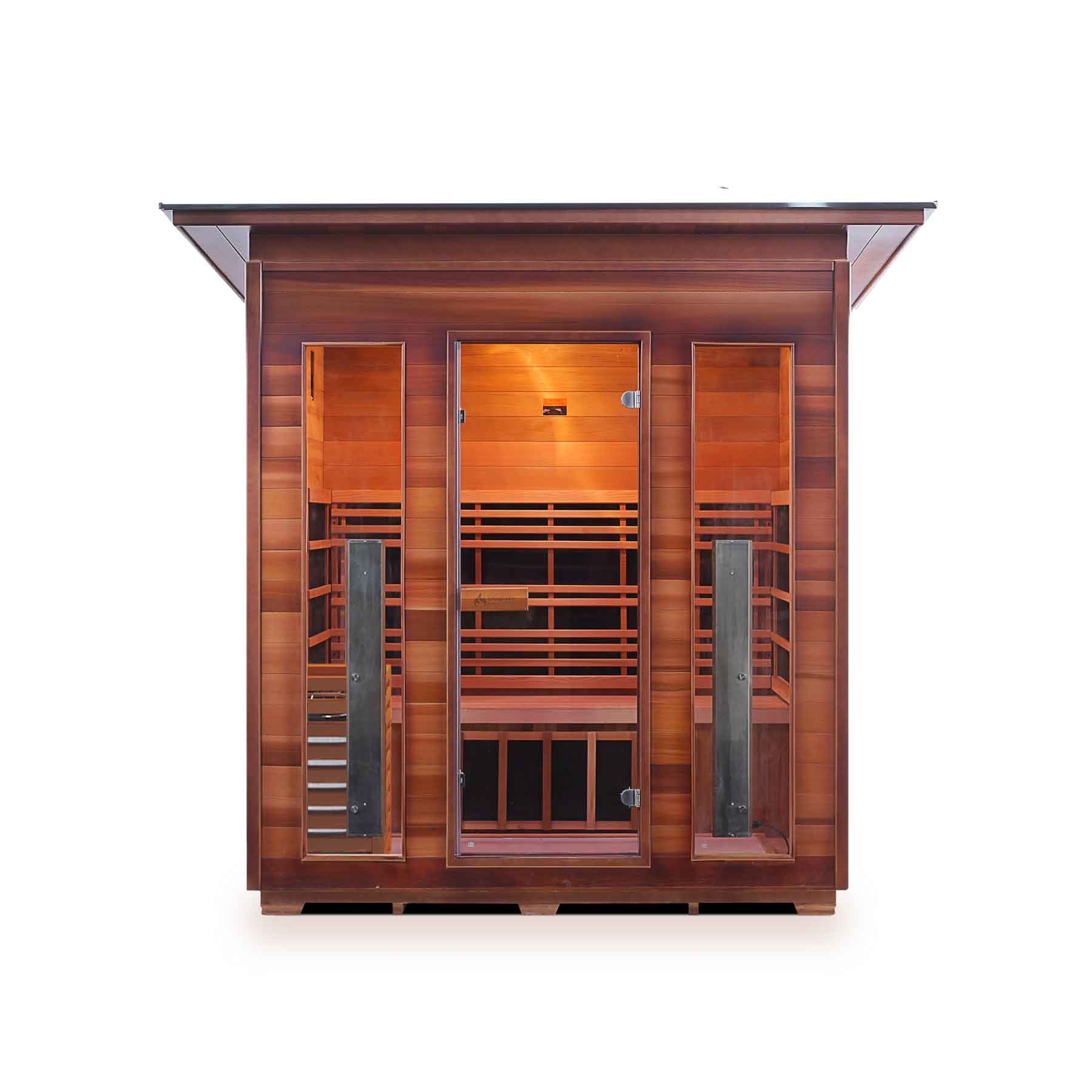 Enlighten Diamond 4 Person 11 Heaters Outdoor Hybrid Sauna - Image 2