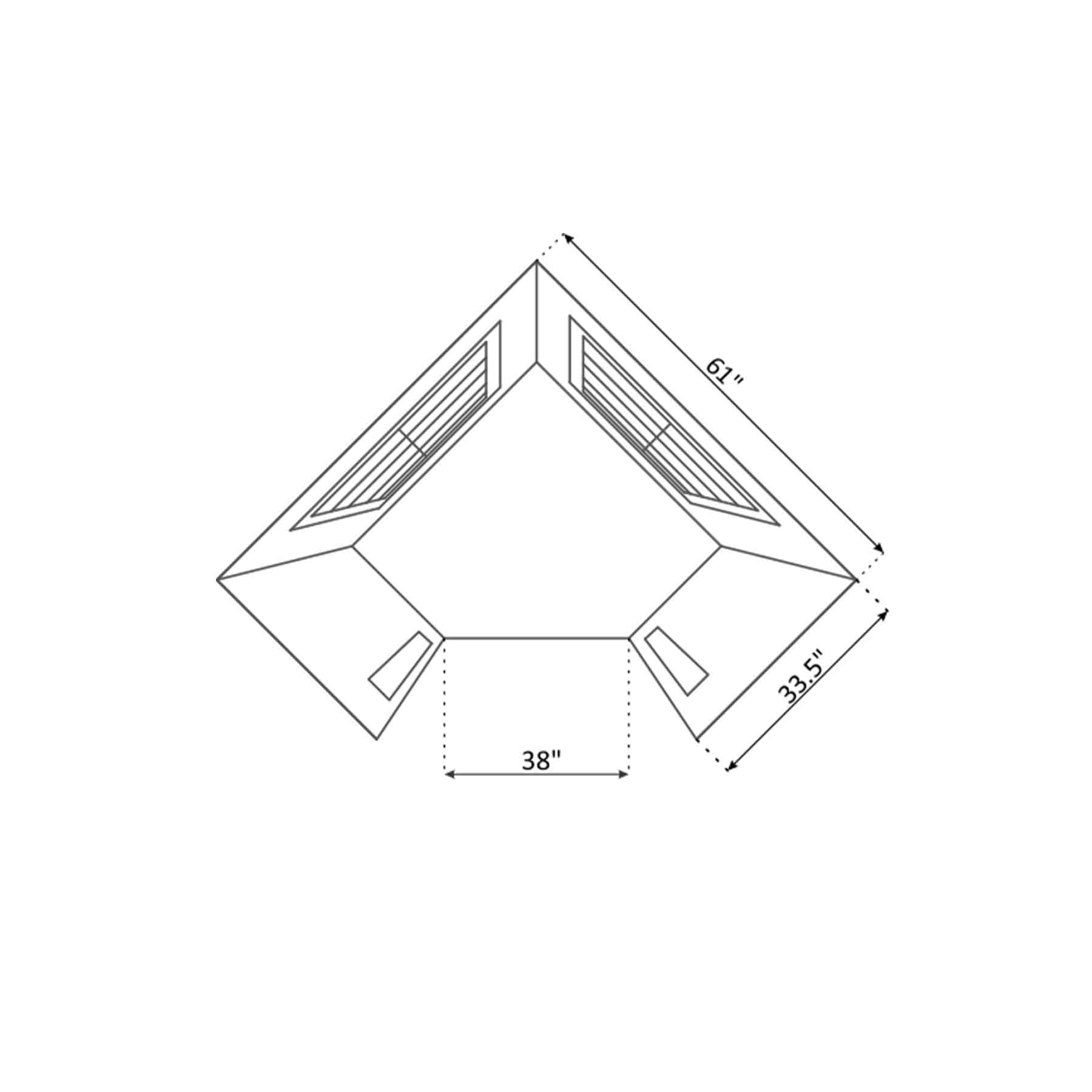 Enlighten Sierra 4C Space-saving Corner Low EMF Outdoor Infrared Sauna - Image 13