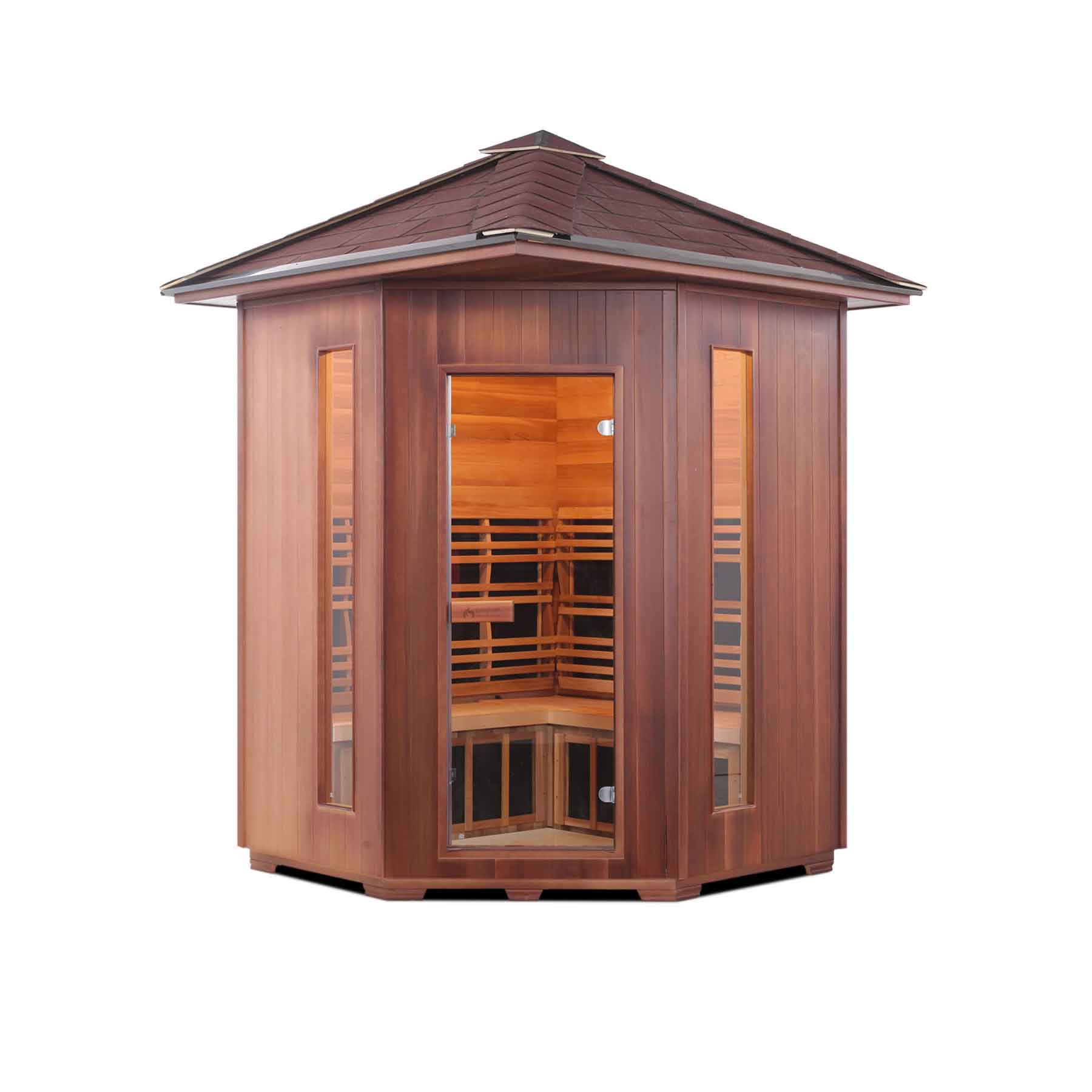 Enlighten Rustic 4C Full Spectrum Low EMF Outdoor Infrared Sauna - Image 2