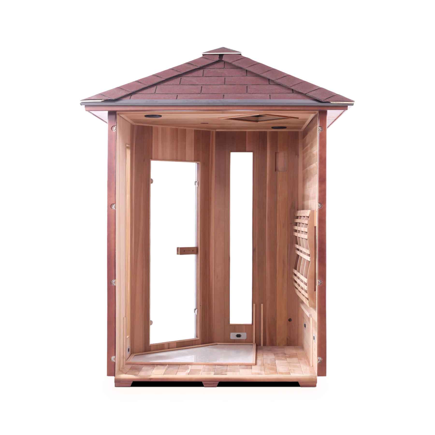 Enlighten Rustic 4C Full Spectrum Low EMF Outdoor Infrared Sauna - Image 4