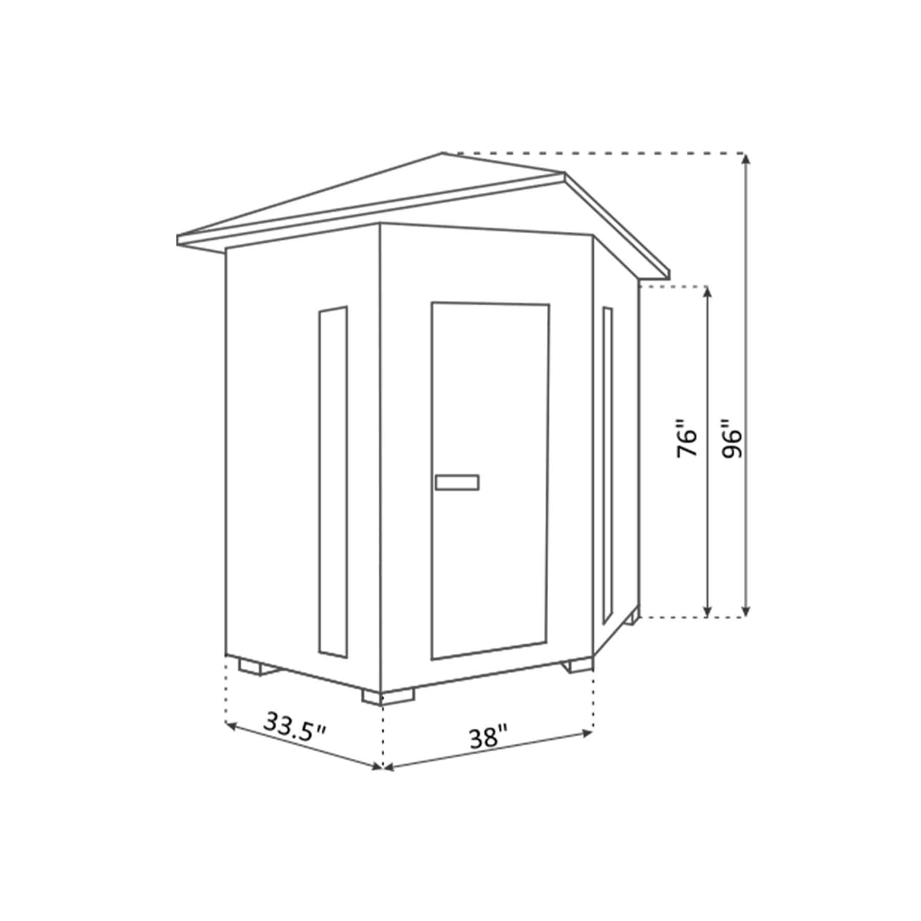 Enlighten Rustic 4C Full Spectrum Low EMF Outdoor Infrared Sauna - Image 7