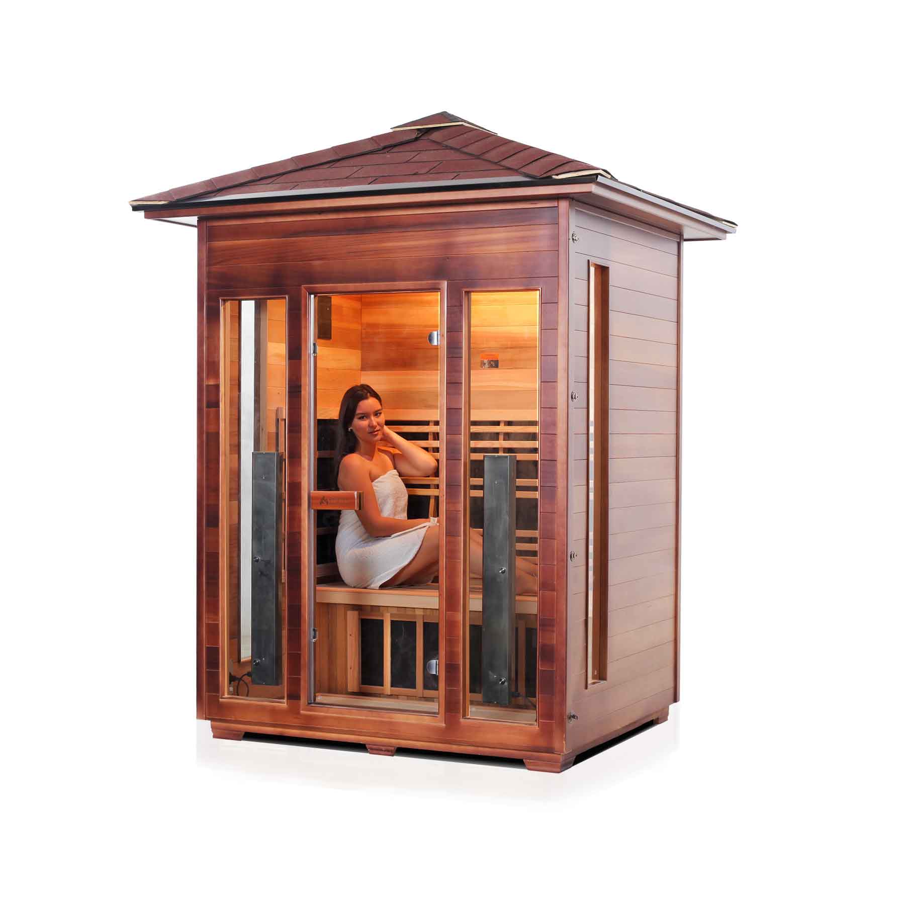Enlighten Diamond 3 Person 8 Heaters Outdoor Hybrid Sauna - Image 5