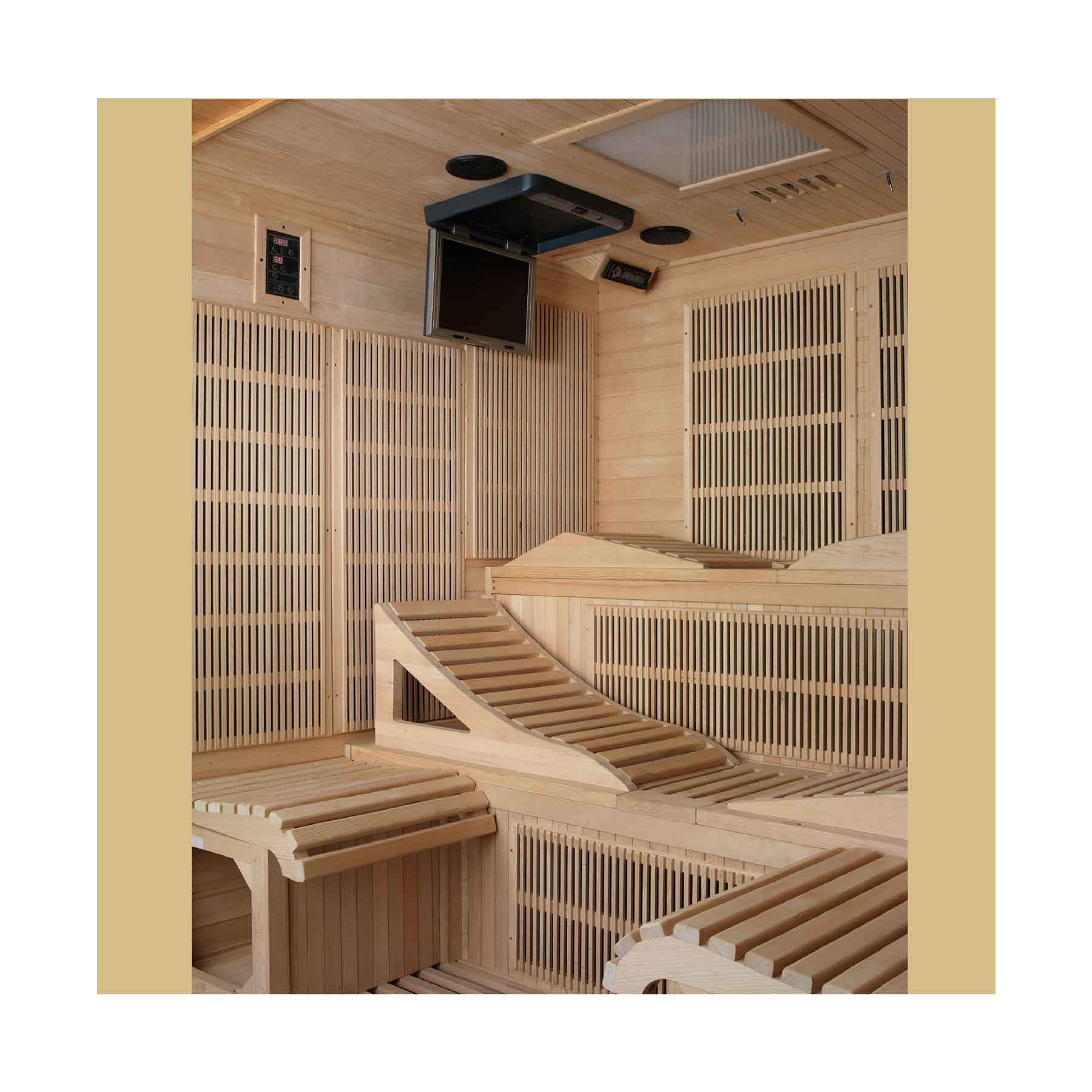 Golden Designs Monaco Elite 6 Person Near Zero EMF Indoor Infrared Sauna - Image 5