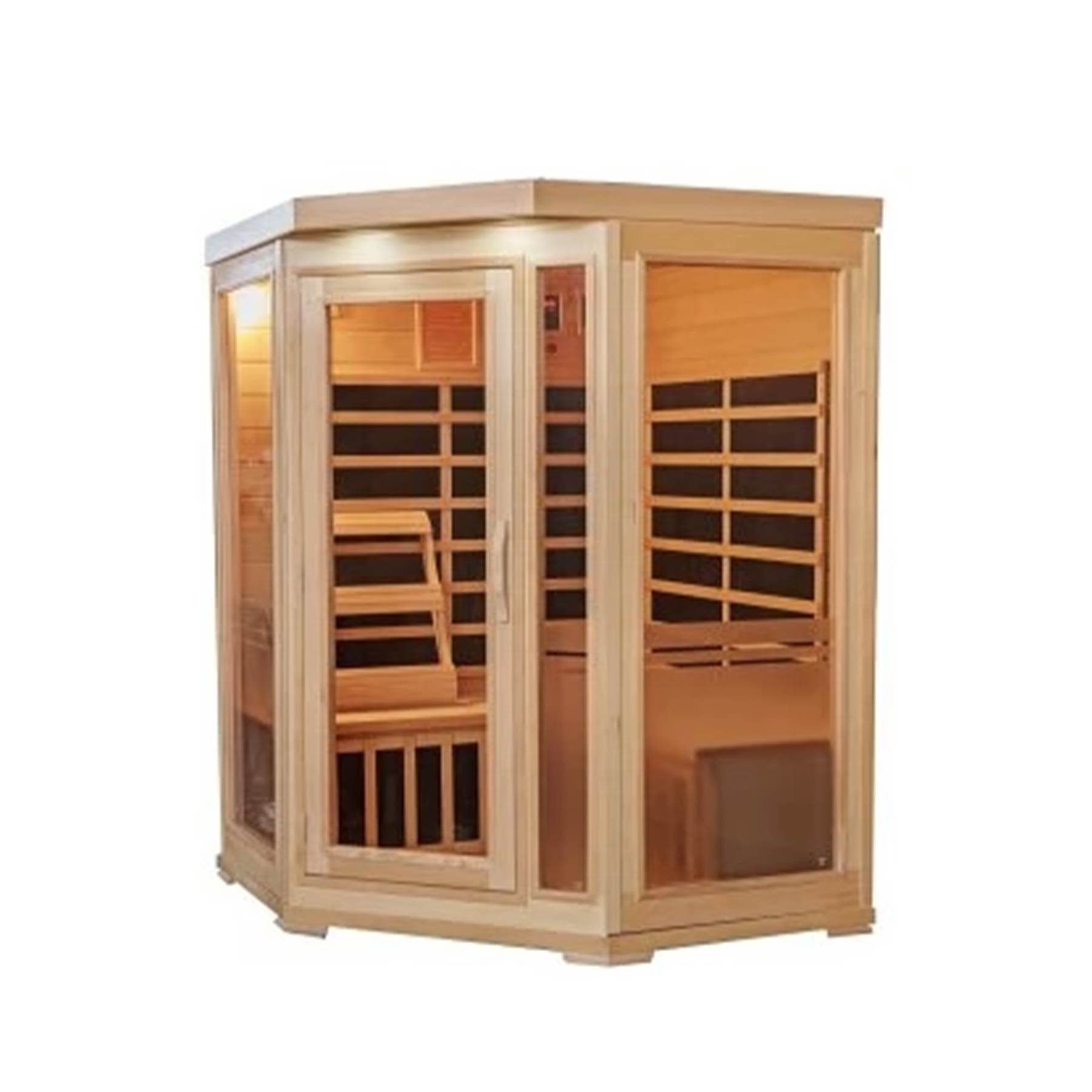HeatWave Sonoma 3 Person 7 Carbon Corner Indoor FAR Infrared Sauna - Image 4