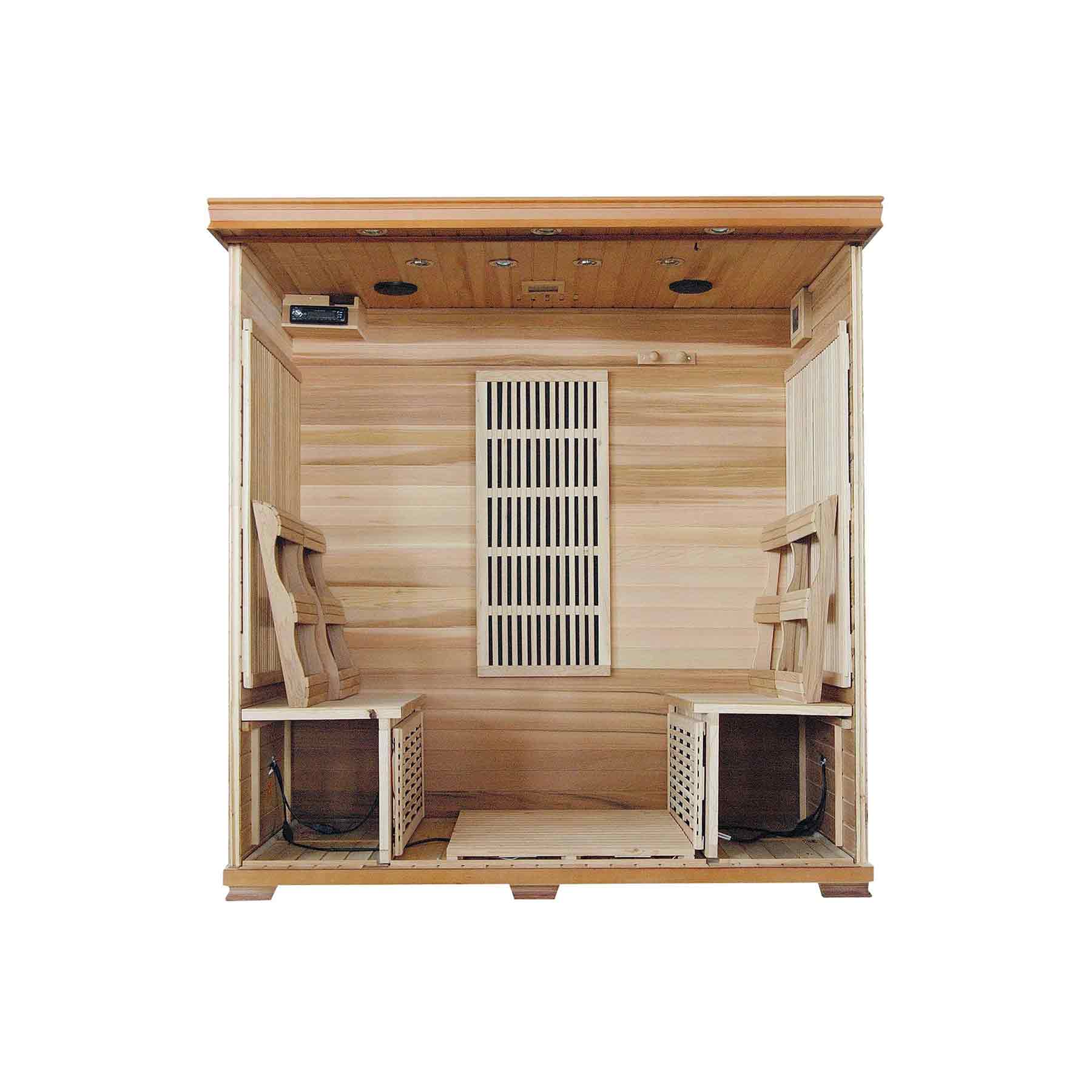 HeatWave Klondike 4 Person 9 Carbon Ultra Low EMF Indoor Infrared Sauna - Image 2