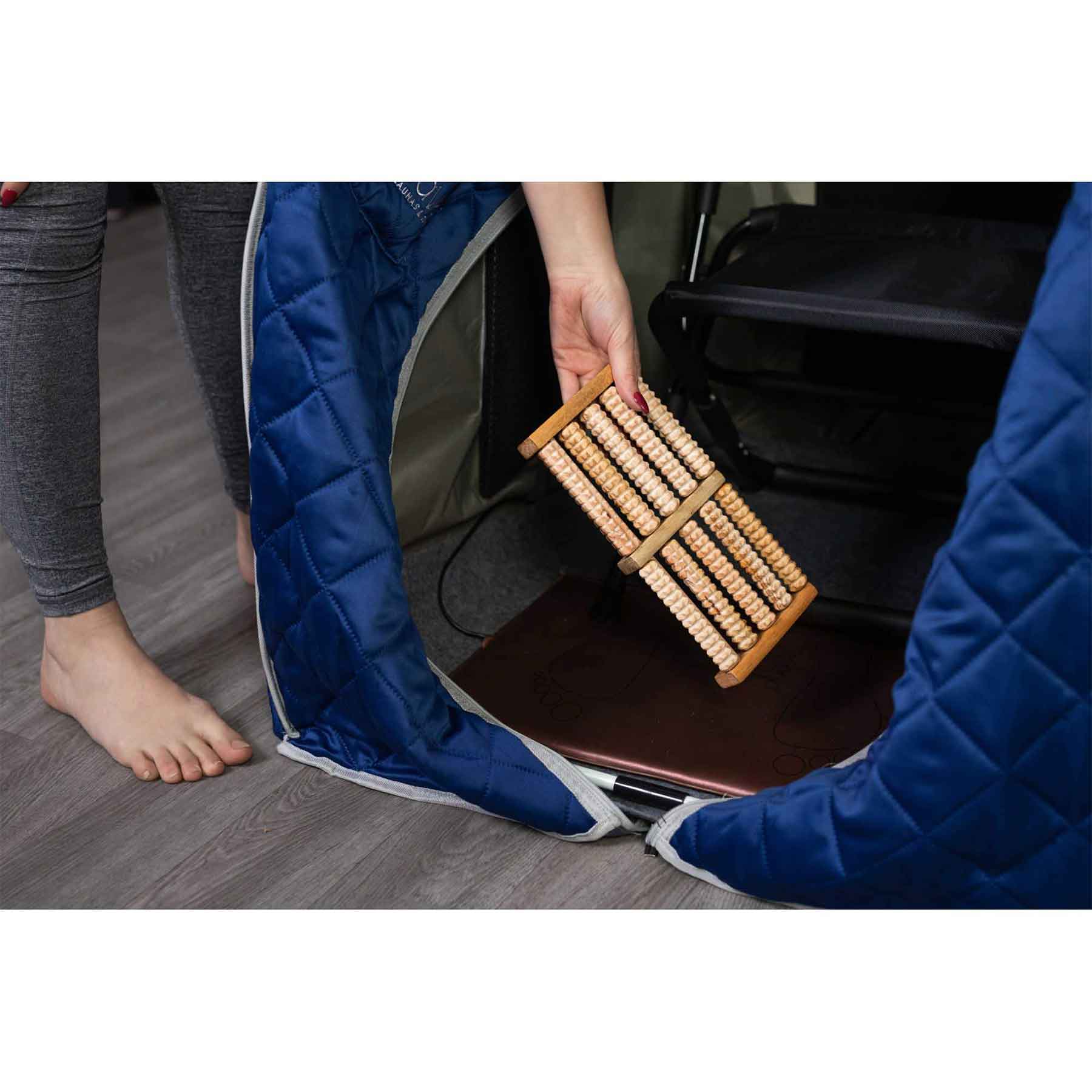 HeatWave Spirit 1 Person 3 Carbon Gray Oversized Portable Sauna - Image 3