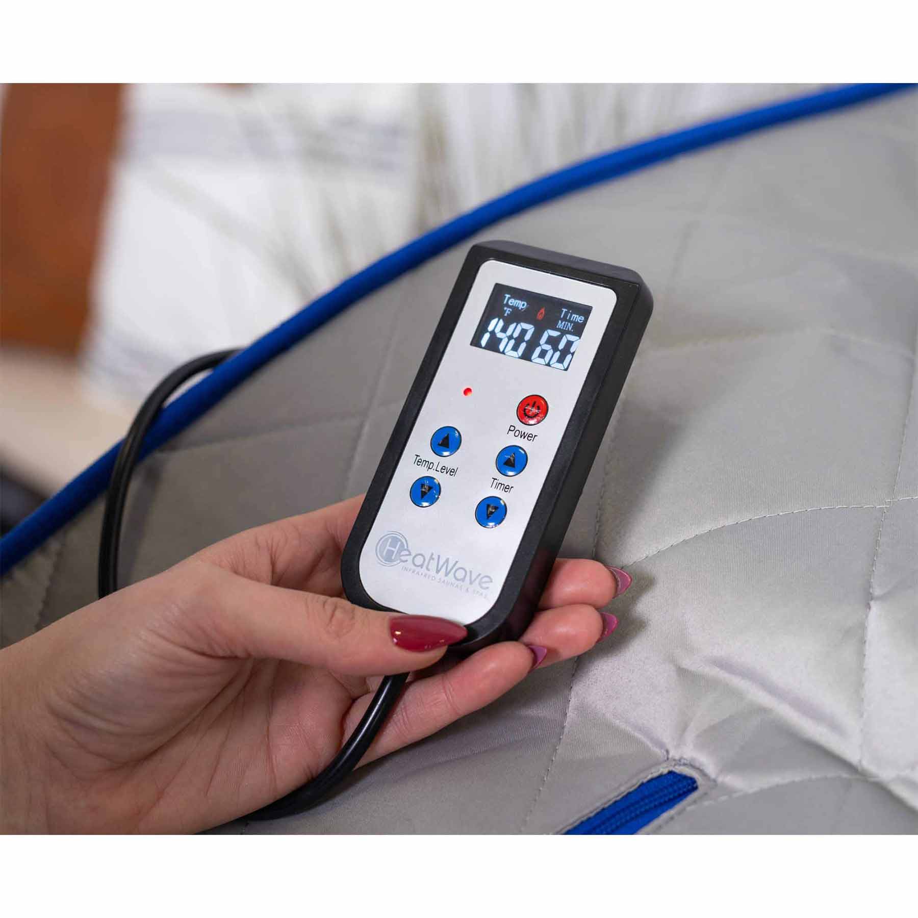 HeatWave Spirit 1 Person 3 Carbon Gray Oversized Portable Sauna - Image 4