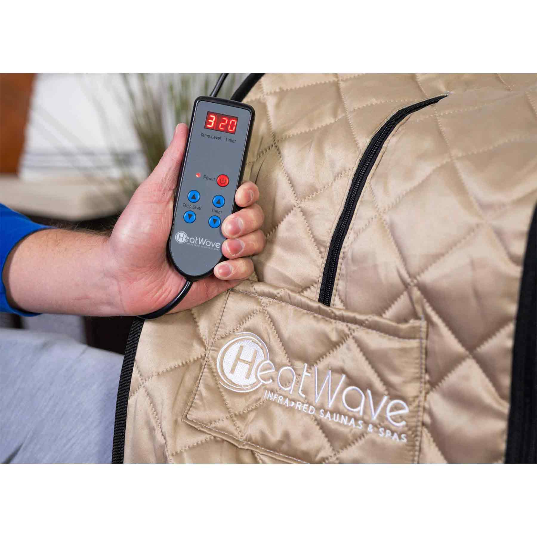 HeatWave Valerian 1 Person 3 Carbon Gold Portable Sauna - Image 2