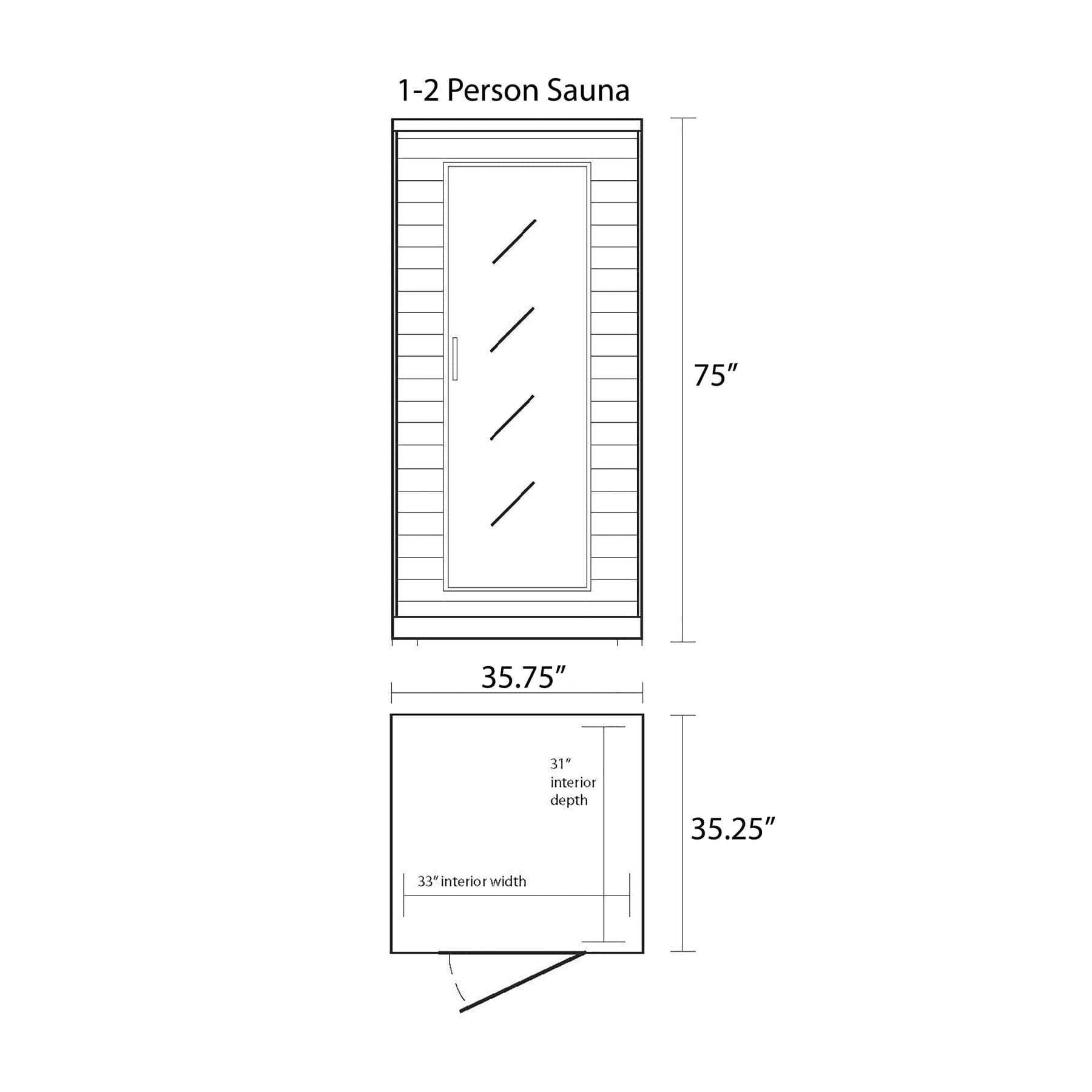 HeatWave 1-2 Person 5 Carbon Indoor Low-EMF Infrared Sauna - Image 5