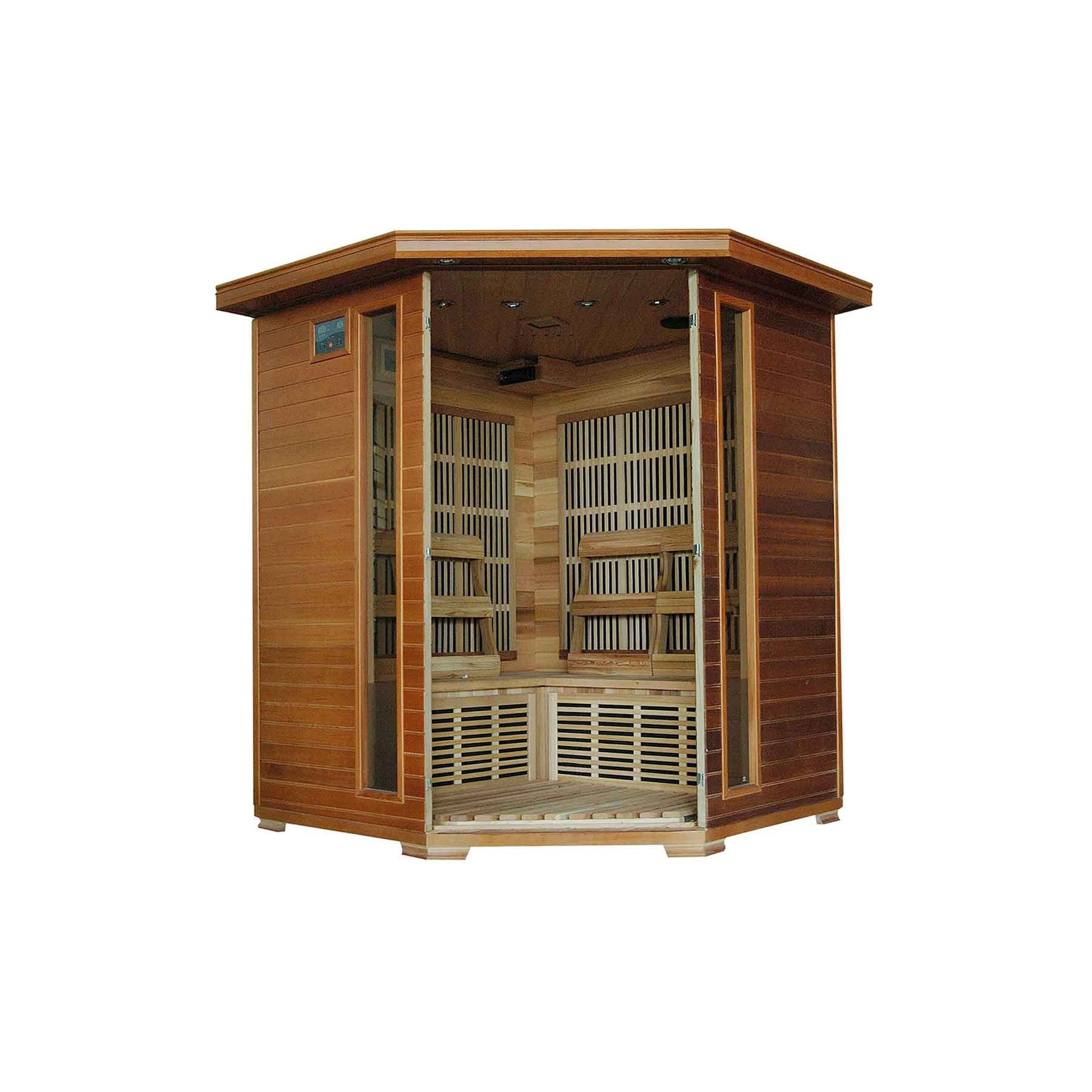HeatWave Whistler 4 Person 10 Carbon Corner Indoor Low-EMF Infrared Sauna - Image 2