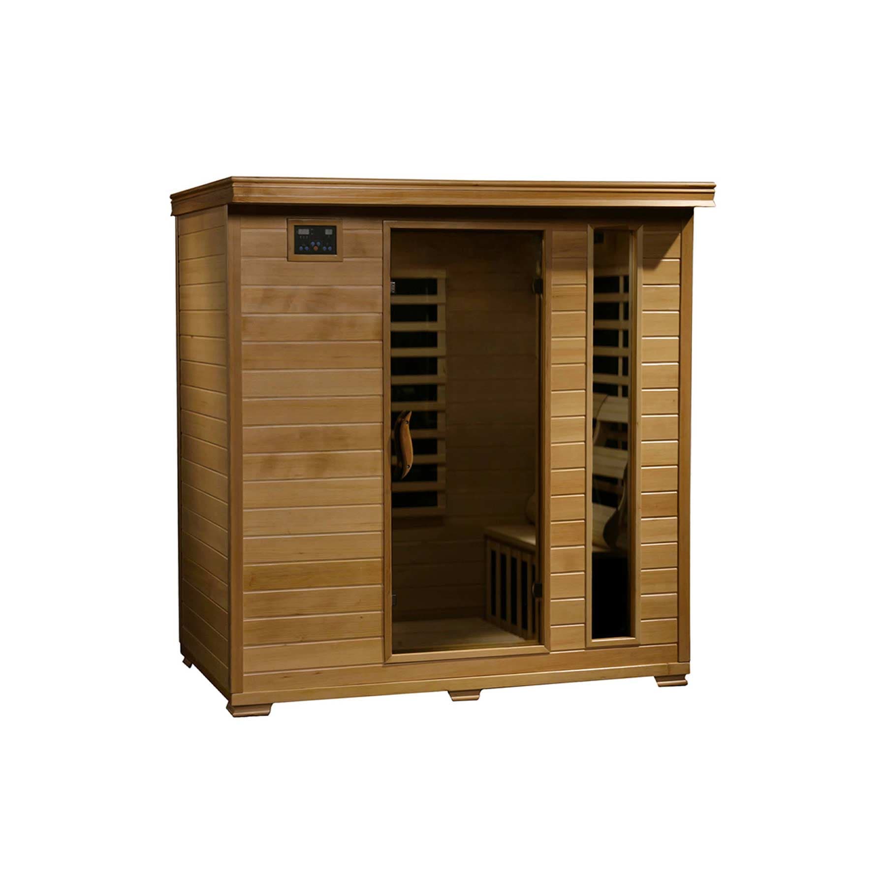 HeatWave Monticello 4 Person 9 Carbon Indoor Low-EMF Infrared Sauna - Image 2