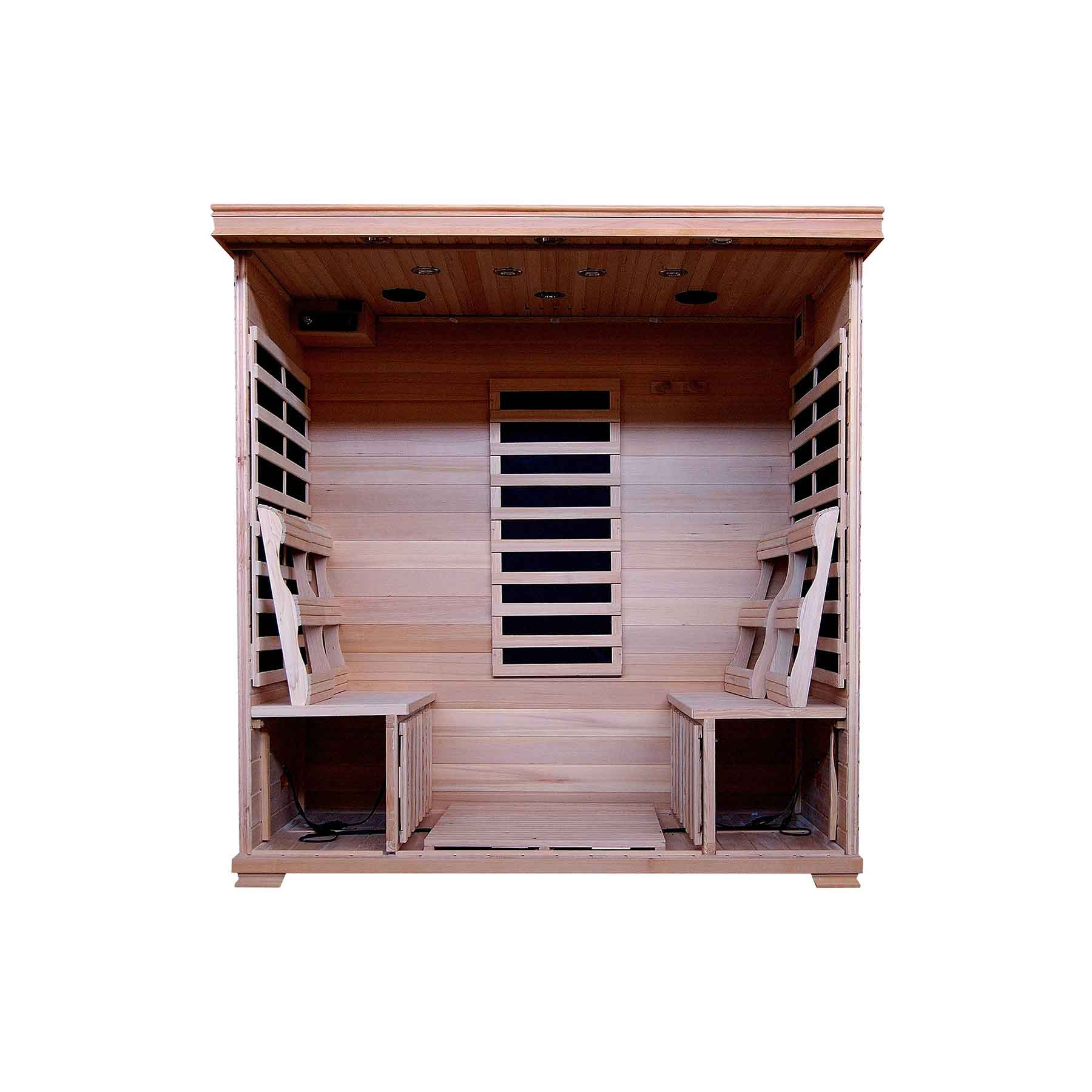 HeatWave Monticello 4 Person 9 Carbon Indoor Low-EMF Infrared Sauna - Image 3