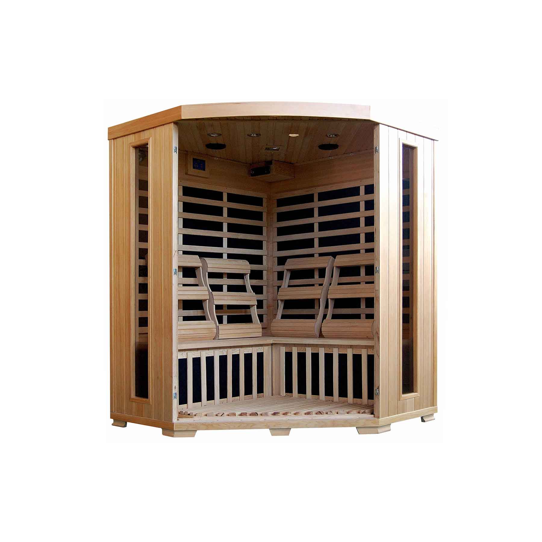 HeatWave Tucson 4 Person 10 Carbon Corner Indoor Infrared Sauna - Image 2