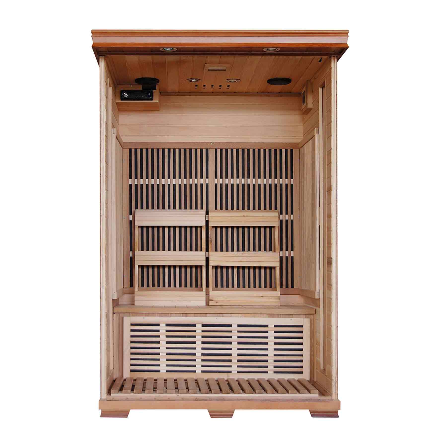 HeatWave Yukon 2 Person 6 Carbon Indoor Ultra Low-EMF Infrared Sauna - Image 2