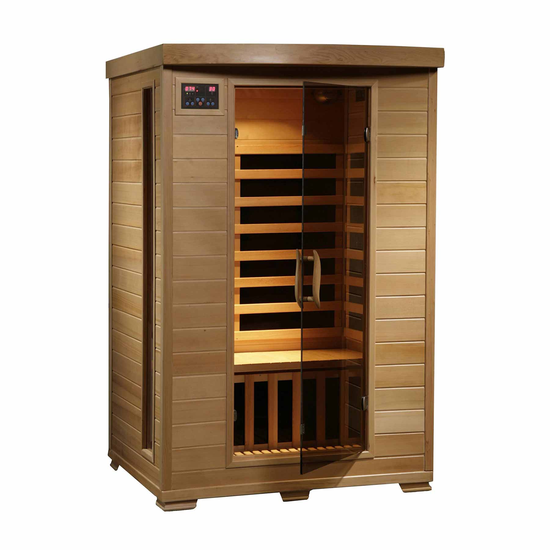 HeatWave Coronado 2 Person 6 Carbon Indoor Low-EMF FAR Infrared Sauna - Image 2