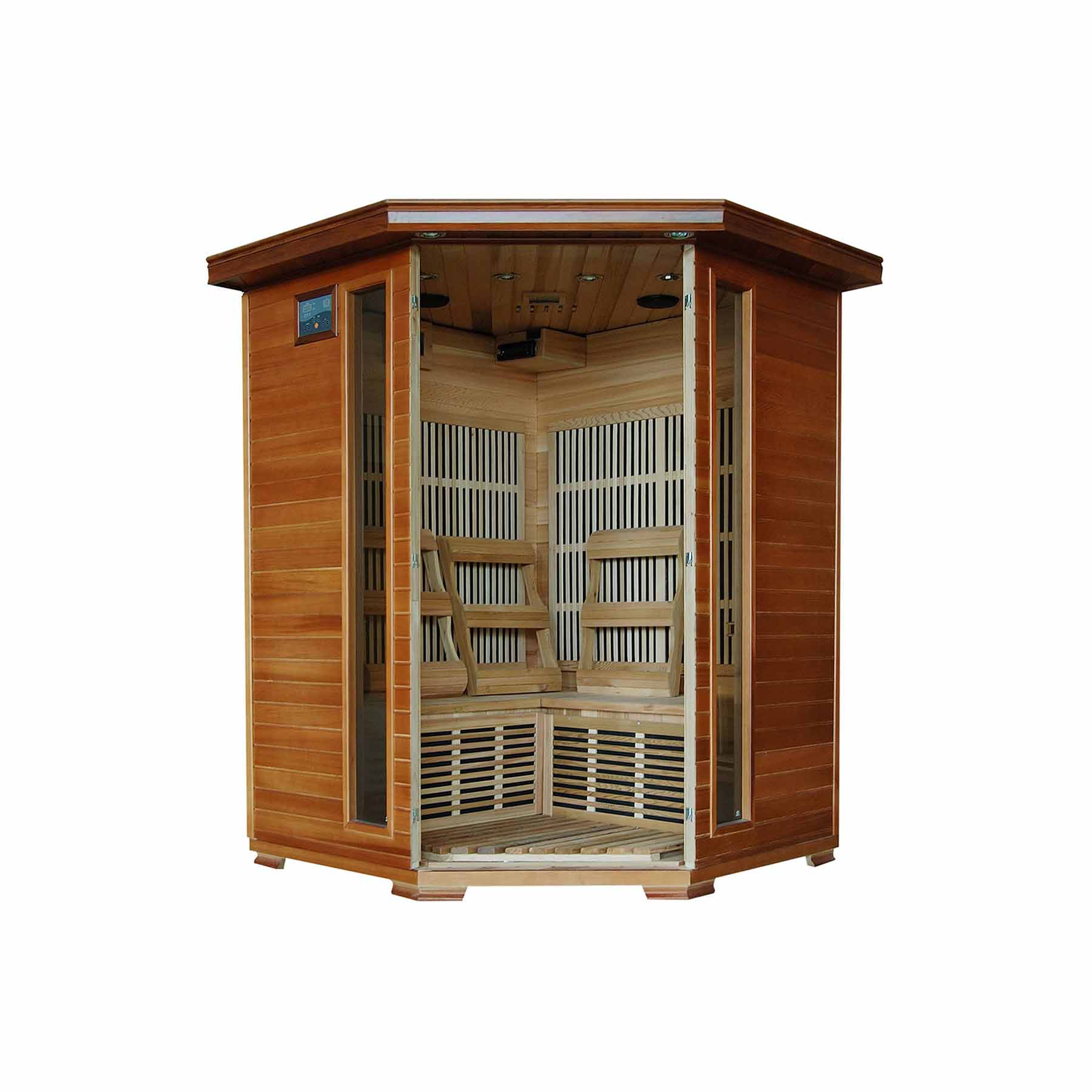 HeatWave Hudson 3 Person 7 Carbon Indoor Low-EMF Infrared Sauna - Image 2