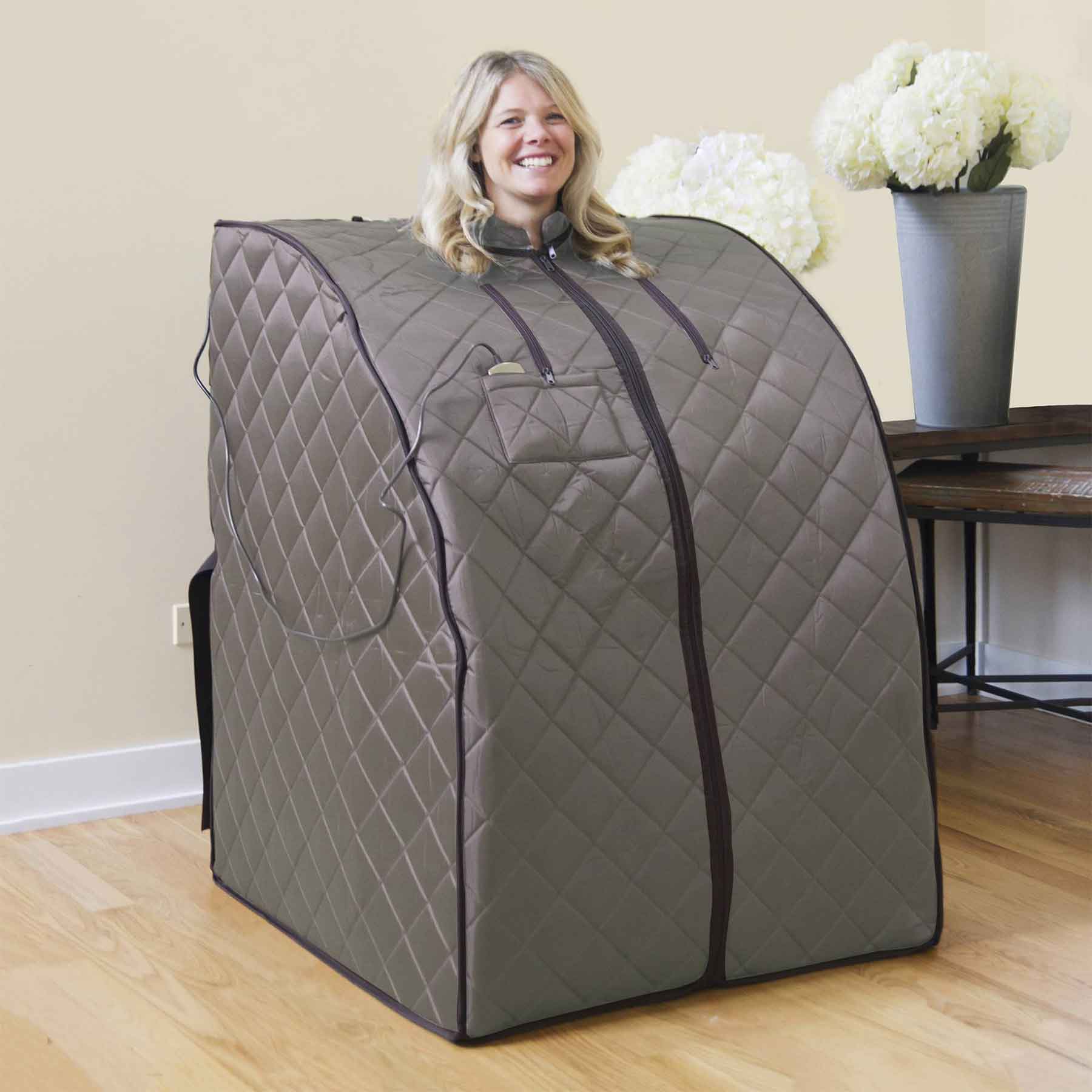 HeatWave Rejuvenator 1 Person 3 Carbon Gray Low EMF Portable Sauna - Image 5