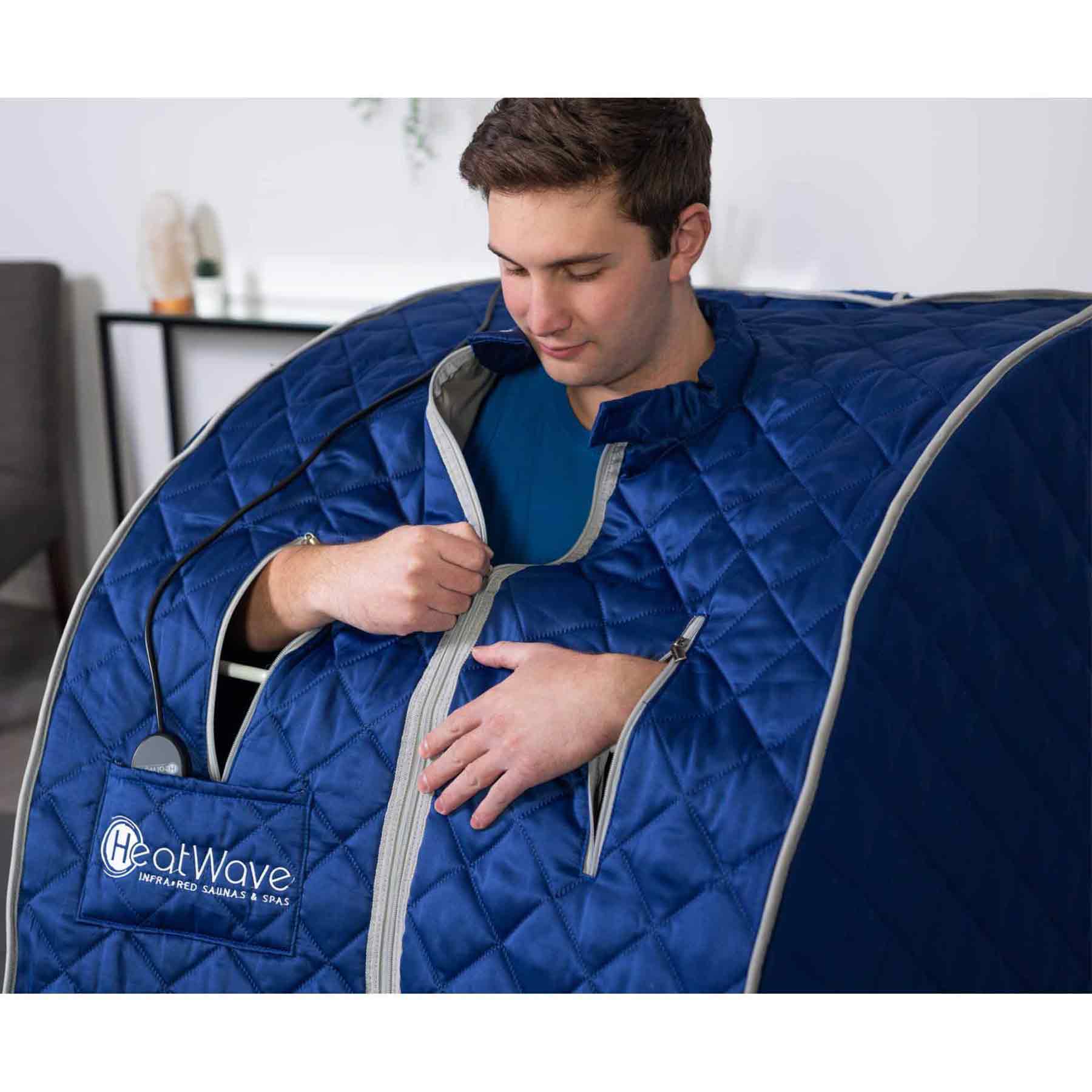 HeatWave Liberty 1 Person 3 Carbon Blue Portable Sauna - Image 2