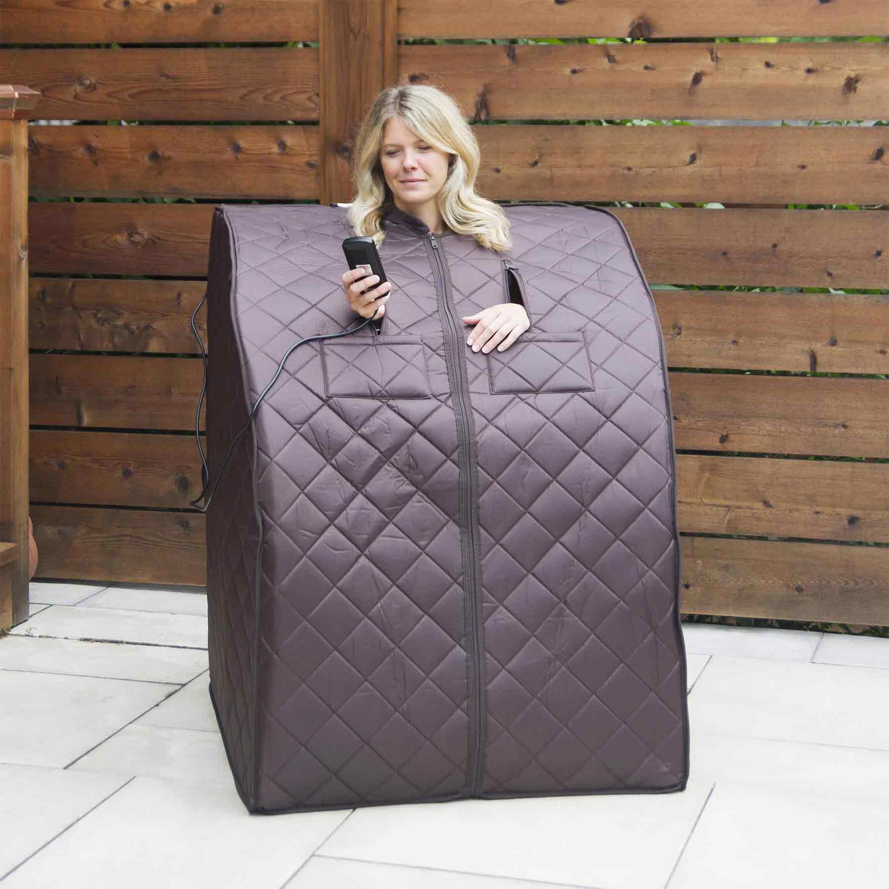 HeatWave Harmony 1 Person 4 Carbon Brown Low EMF Portable Sauna - Image 5