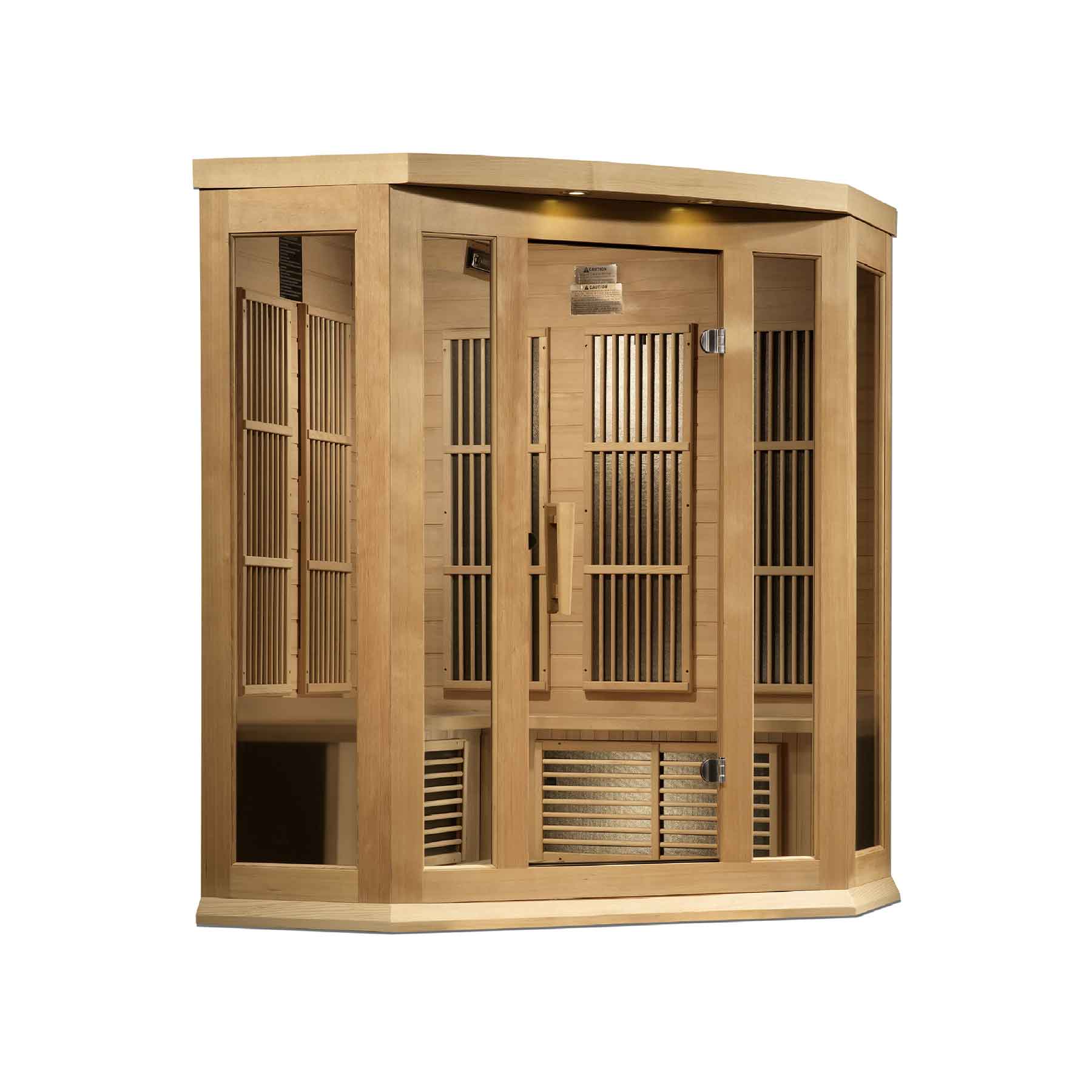 Maxxus 3 Person 9 Panels Near Zero EMF Corner Indoor FAR Infrared Sauna - Image 3