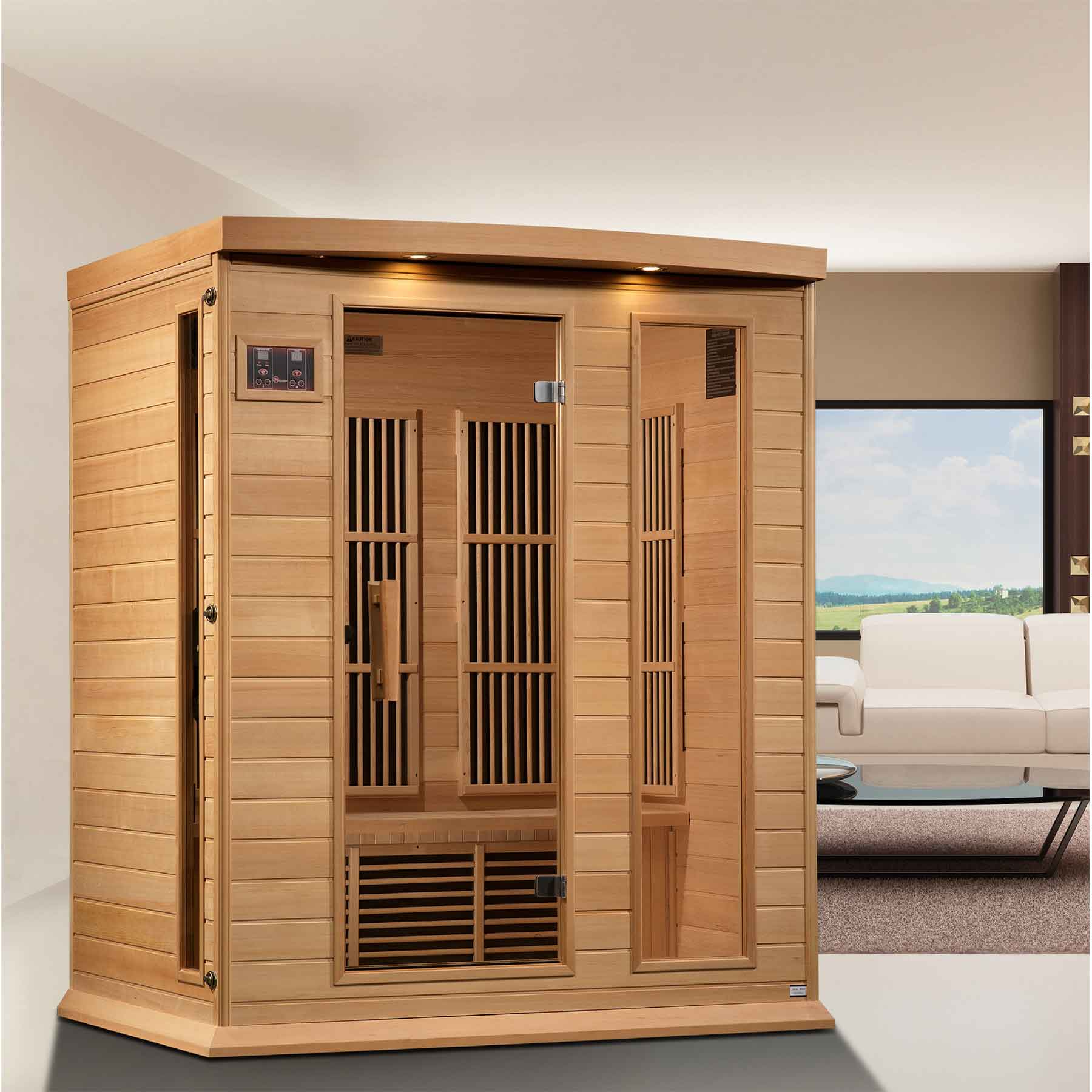 Maxxus 3 Person 7 Panels Near Zero EMF Indoor FAR Infrared Sauna - Image 4