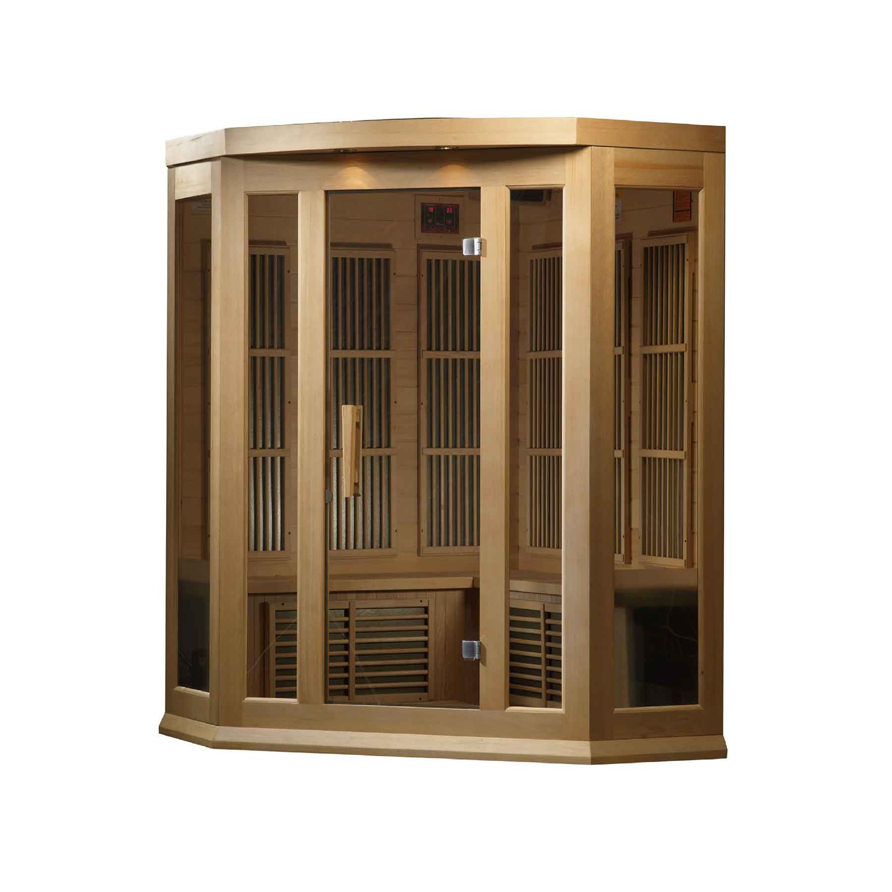 Maxxus 3 Person 9 Panels Low EMF Corner Indoor FAR Infrared Sauna