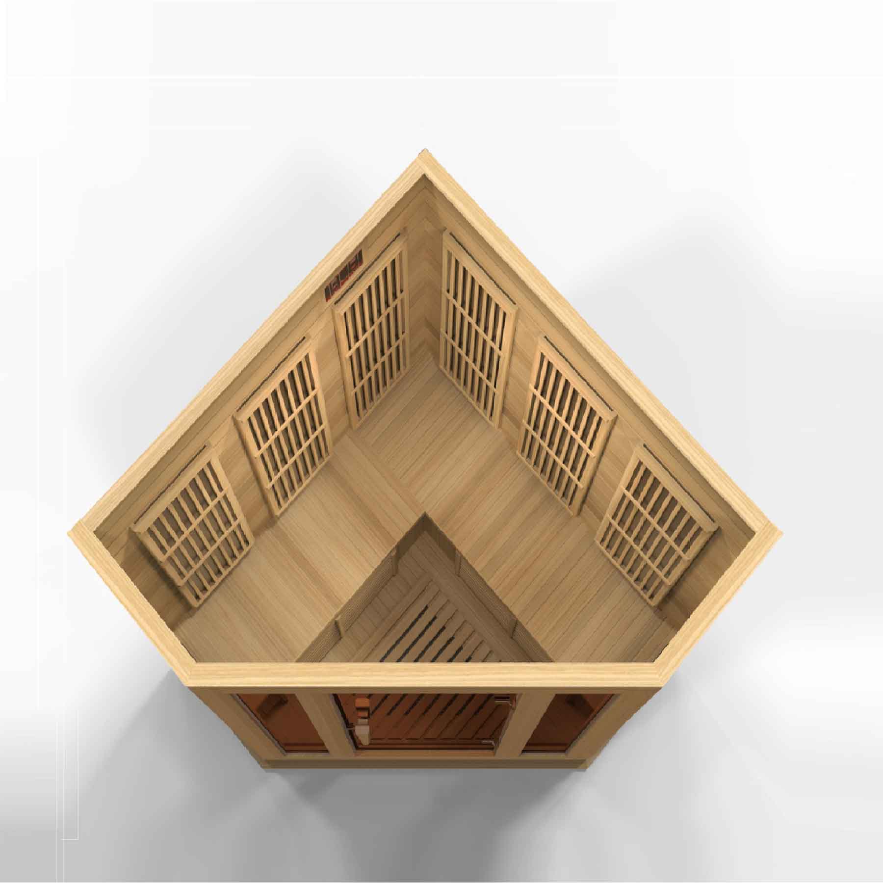 Maxxus 3 Person 9 Panels Low EMF Corner Indoor FAR Infrared Sauna - Image 4