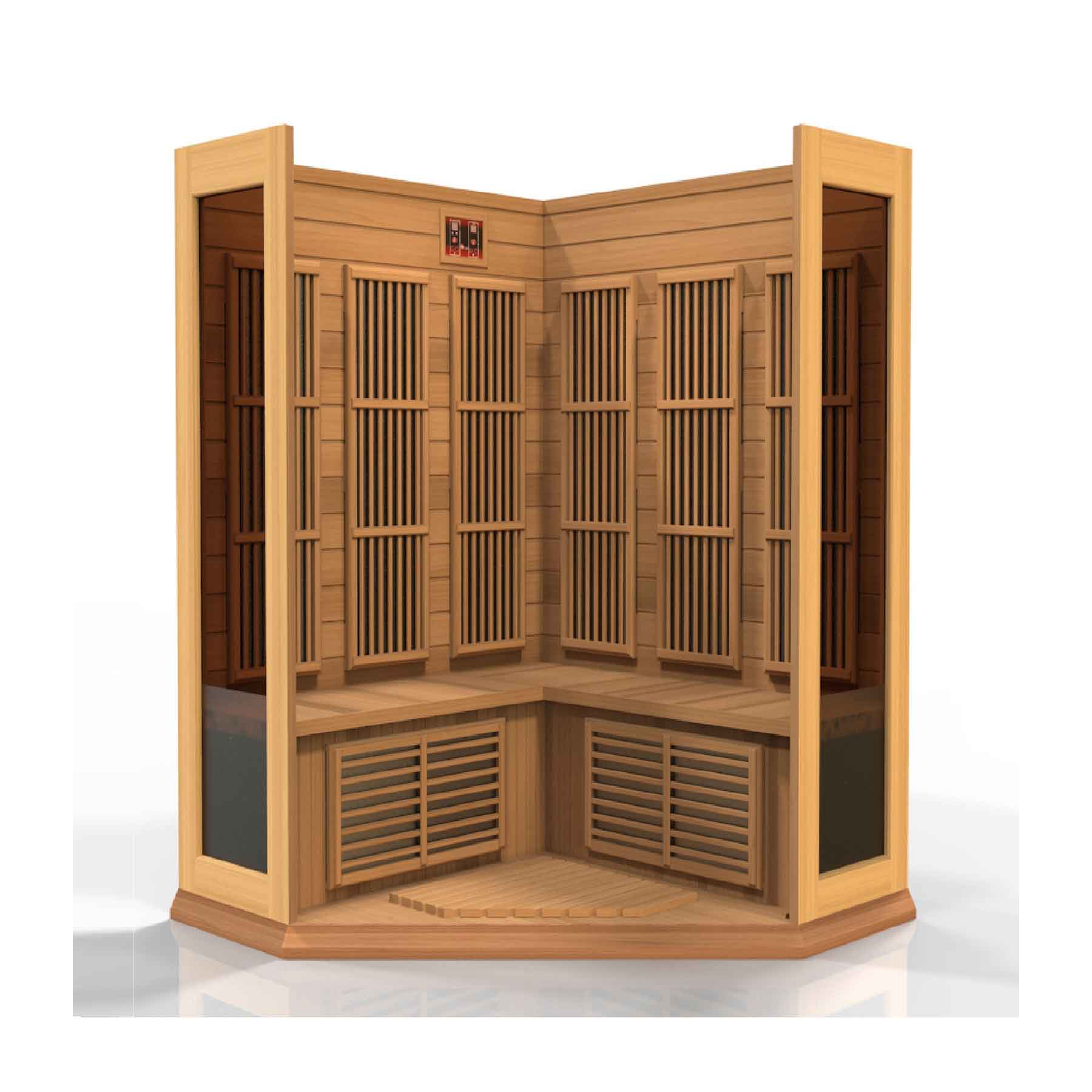 Maxxus 3 Person 9 Panels Low EMF Red Cedar Indoor FAR Infrared Sauna - Image 4