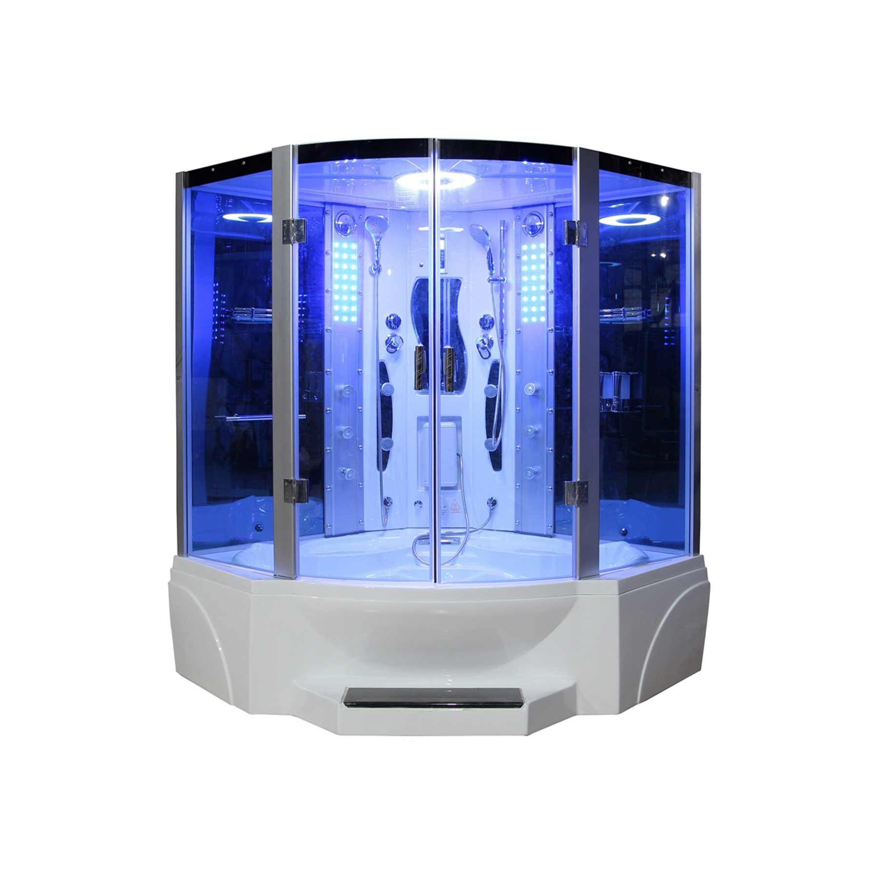 Mesa WS-608P 63L x 63W x 85H 2 Person Jetted Tub Steam Shower - Image 1