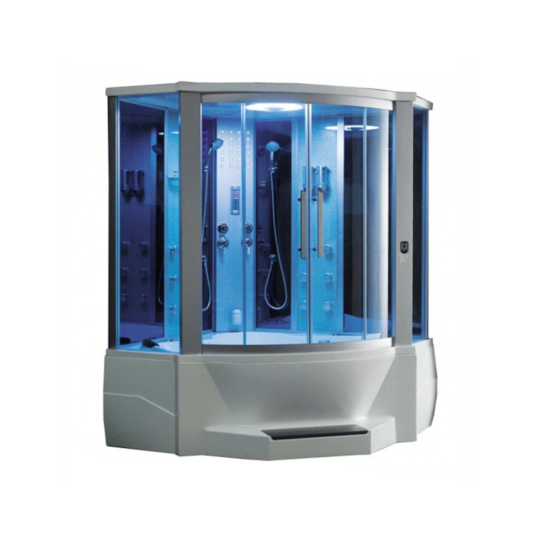 Mesa WS-701 66L x 66W x 87H 2 Person Jetted Tb Steam Shower - Image 1