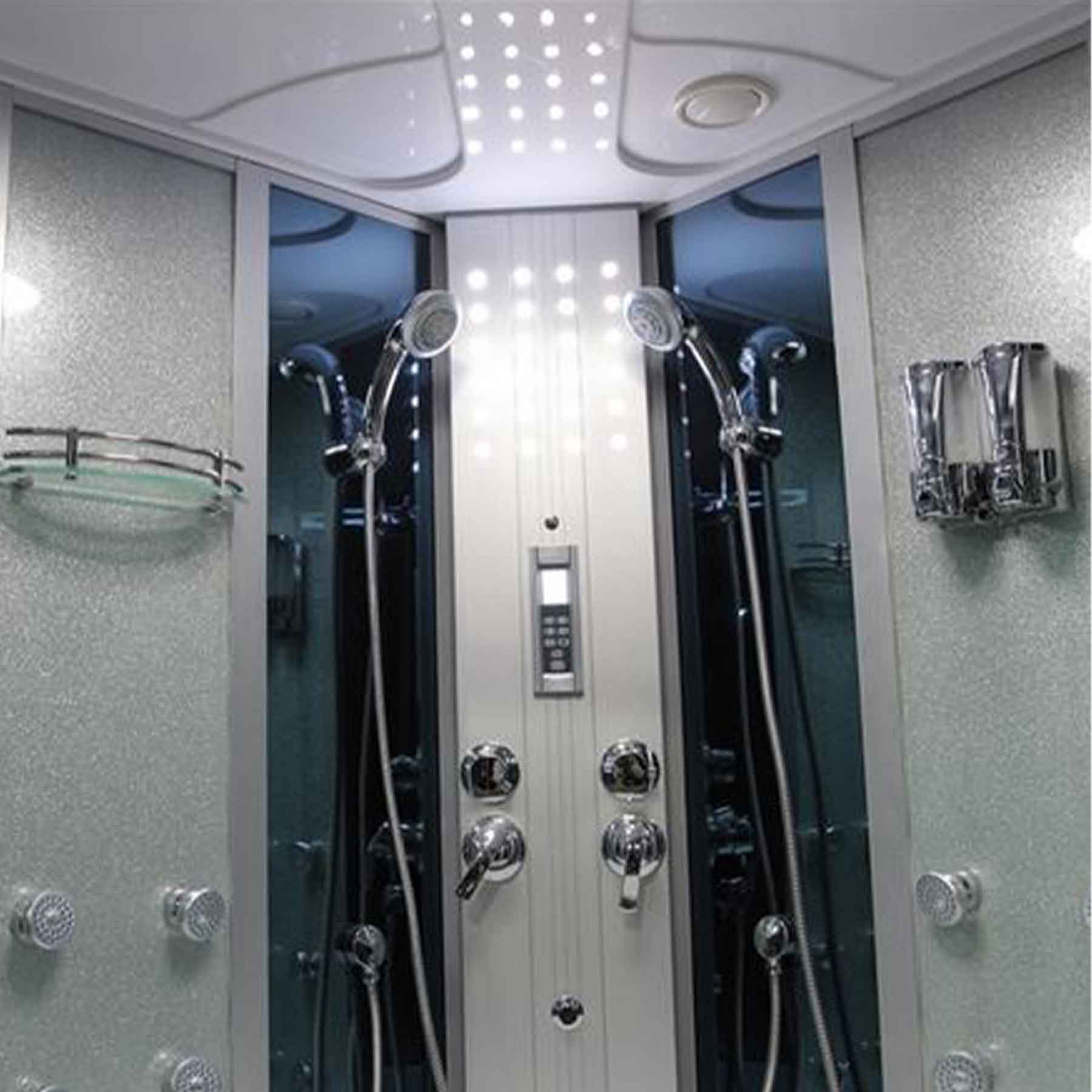 Mesa WS-701 66L x 66W x 87H 2 Person Jetted Tb Steam Shower - Image 6