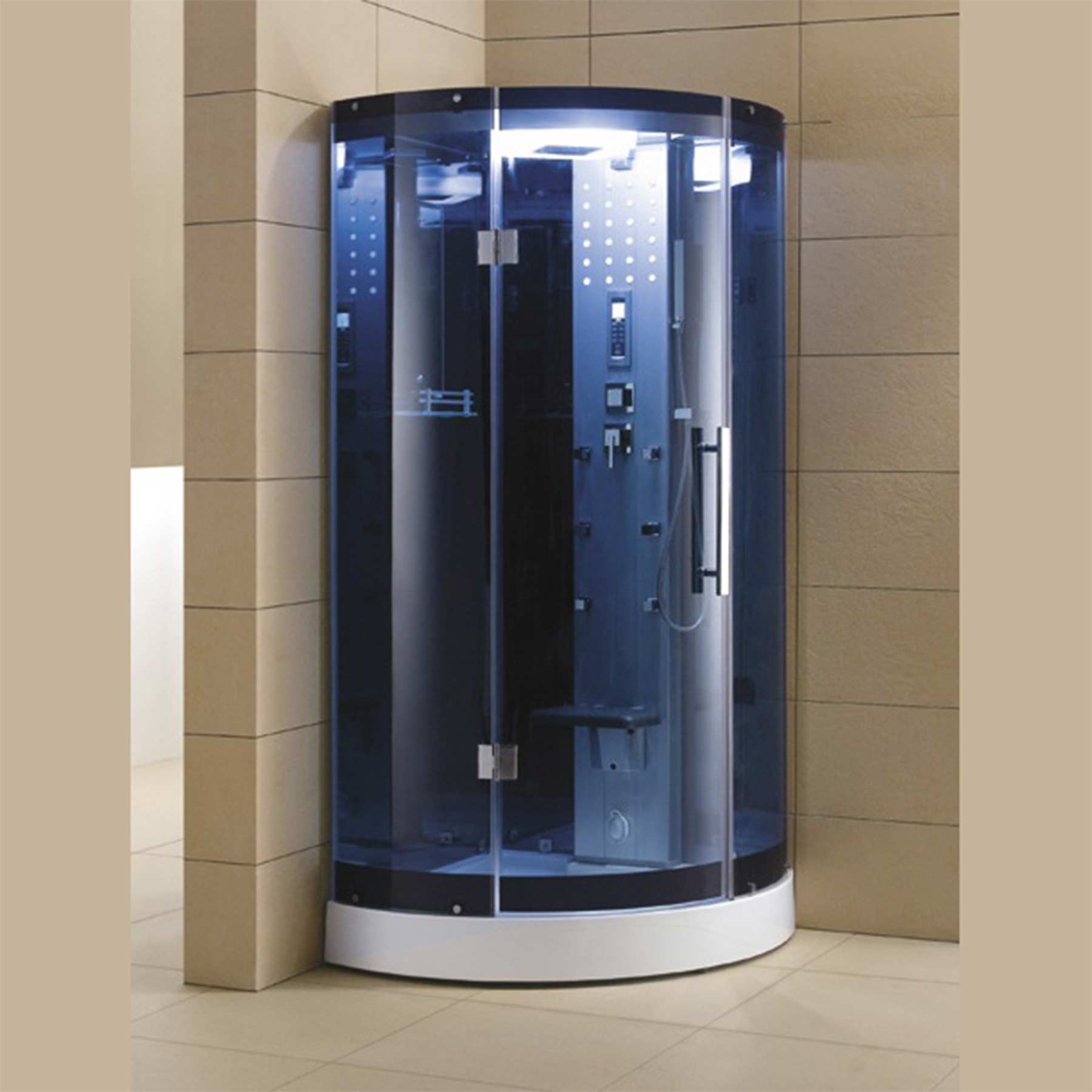 Mesa WS-302 38L x 38W x 85H 1 Person Walk In Steam Shower - Image 1