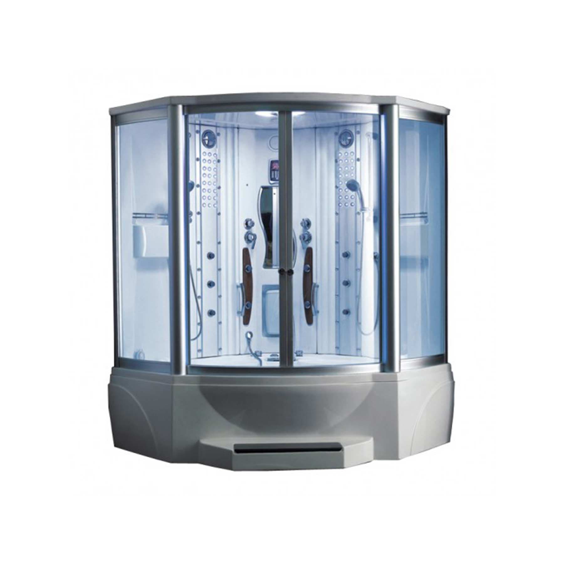 Mesa WS-608A 63L x 63W x 85H 2 Person Jetted Tub Steam Shower - Image 1