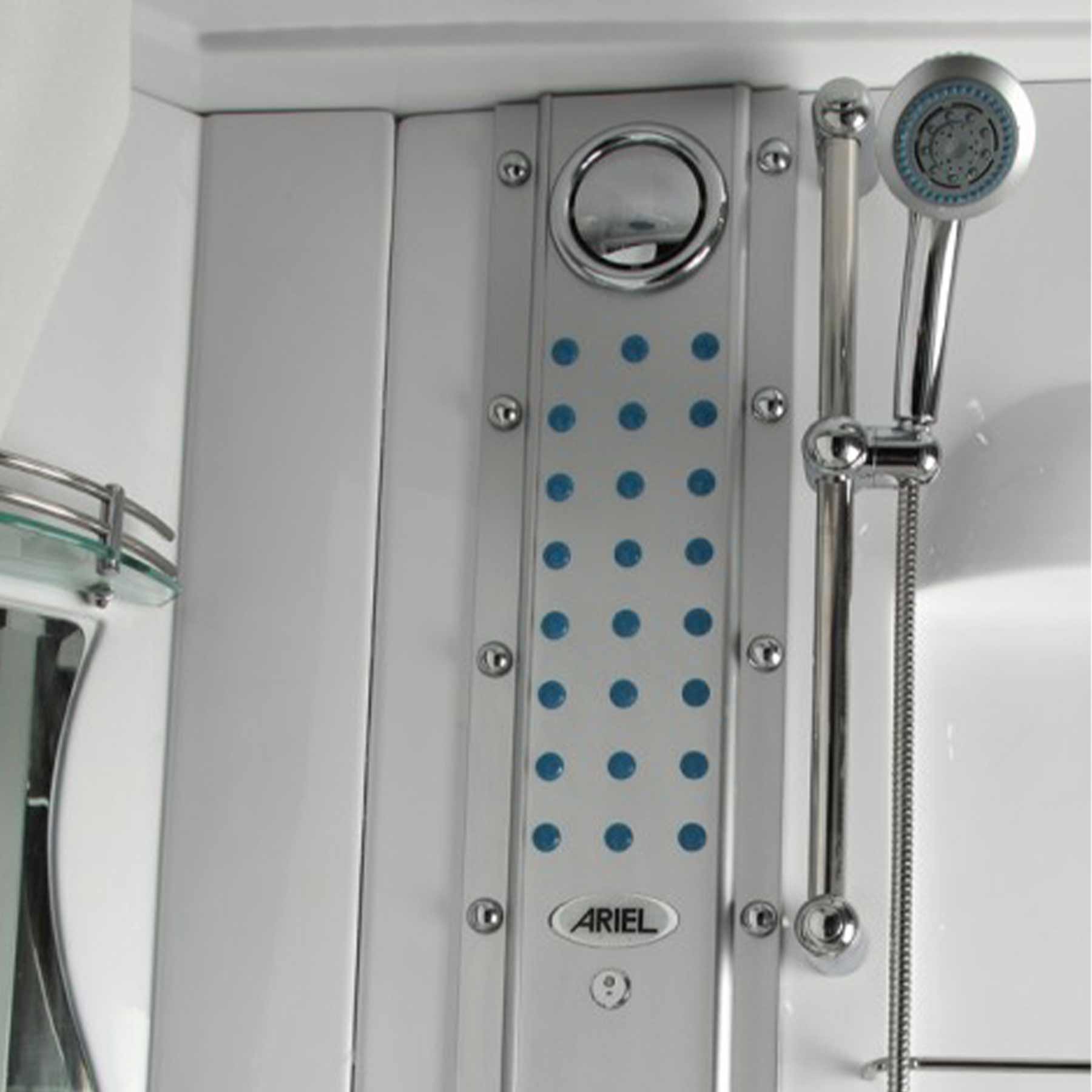 Mesa WS-609A 48L x 48W x 85H 1 Person Jetted Tub Steam Shower - Image 7
