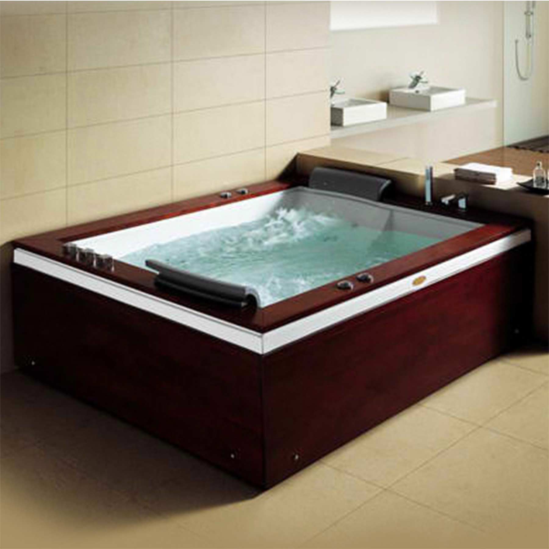 Mesa Monterey 2 Person 12 Jetted Rectangular Whirlpool Bathtub - Image 6