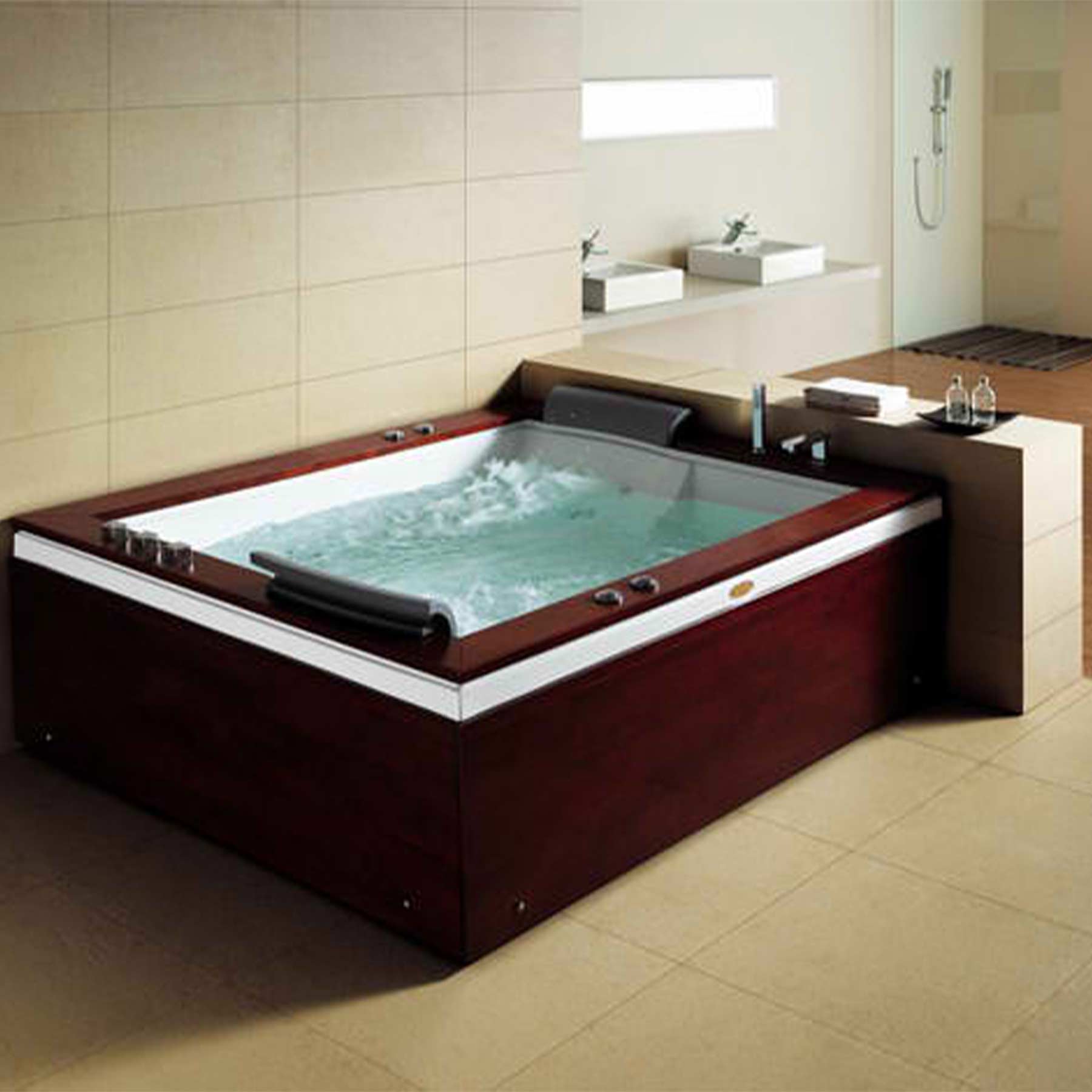 Mesa Monterey 2 Person 12 Jetted Rectangular Whirlpool Bathtub - Image 7