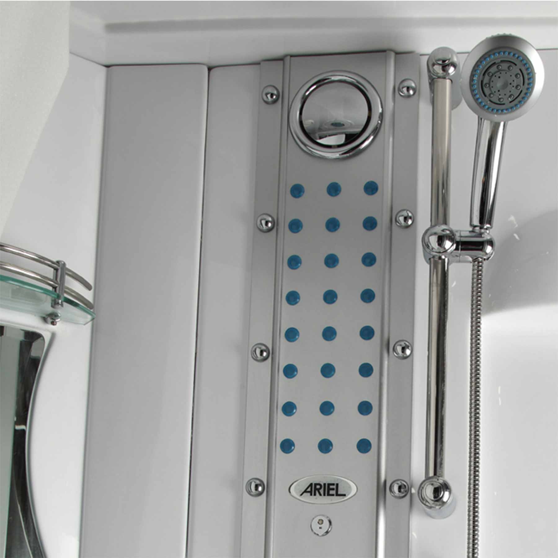 Mesa WS-600P 55L x 55W x 87H 1 Person Jetted Tub Steam Shower - Image 2