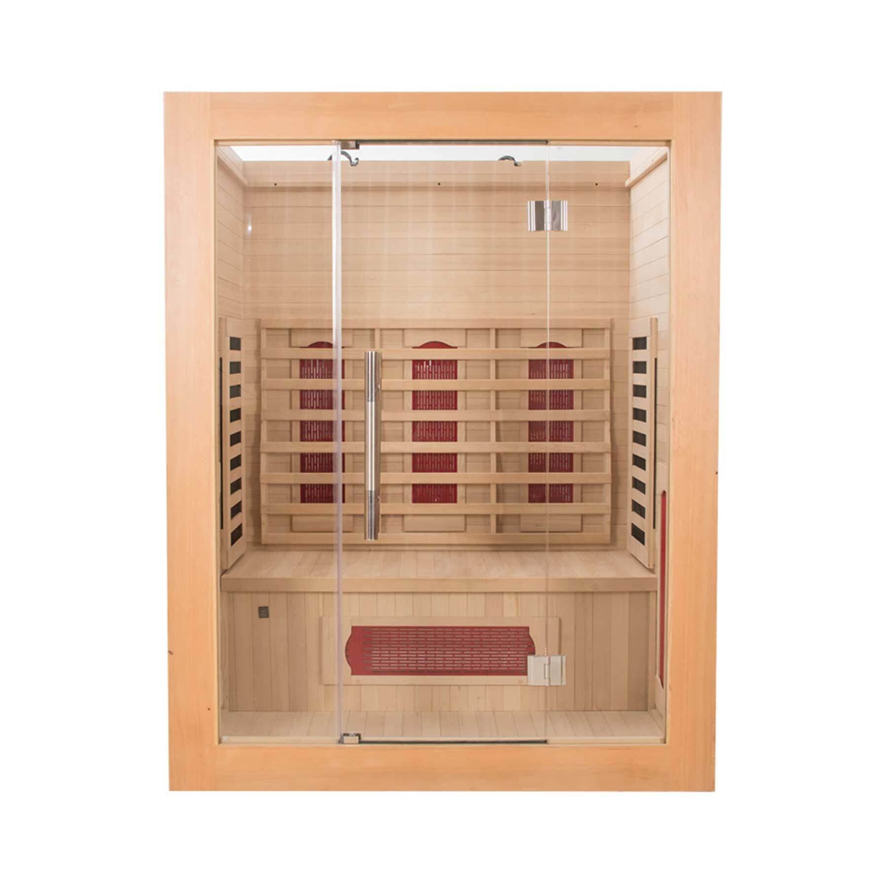 Miracle 3 Person 59L x 45W x 75H in Indoor Infrared Sauna - Image 2