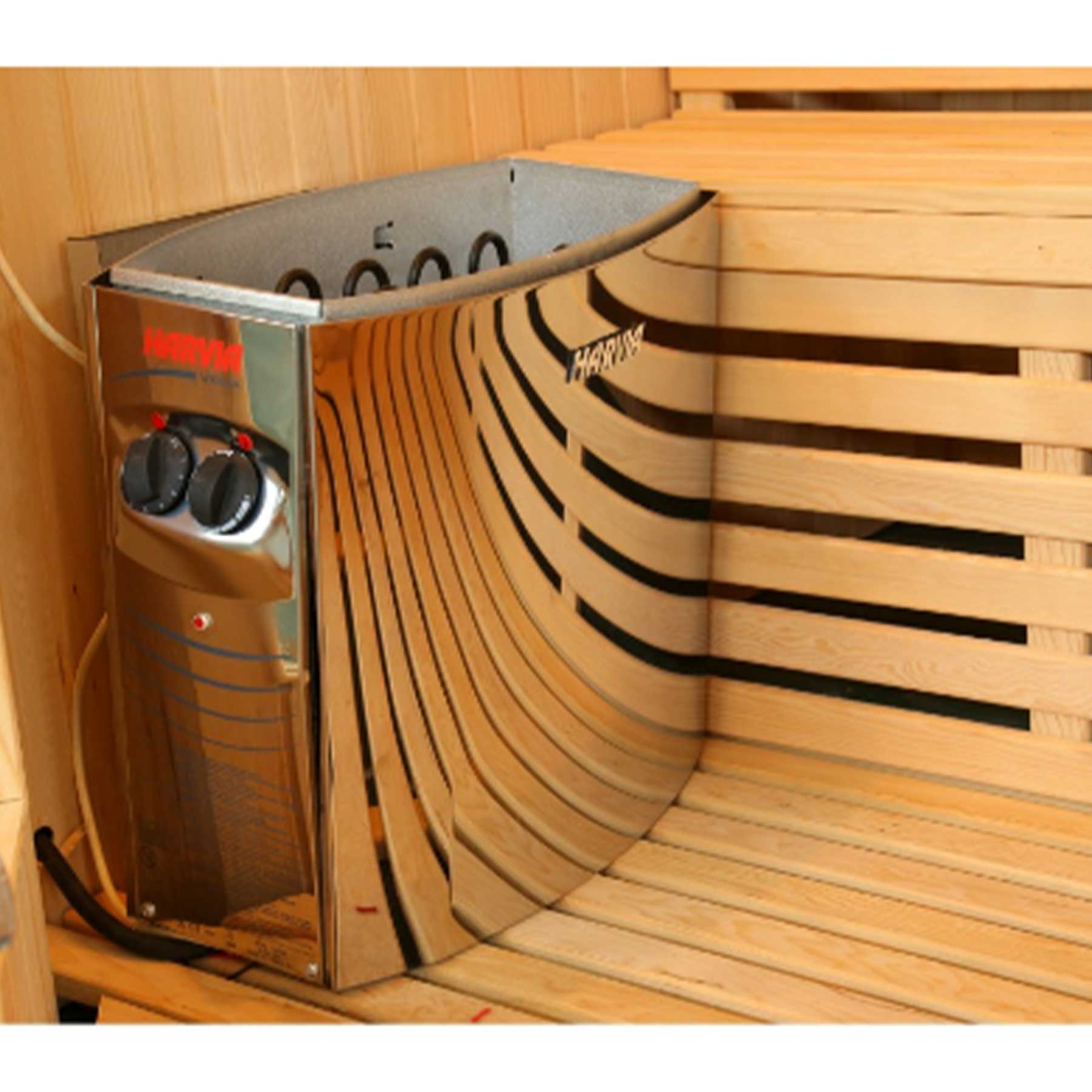 Sunray Rockledge 2 Person 4.5 kW Hardwood Indoor Traditional Sauna - Image 4