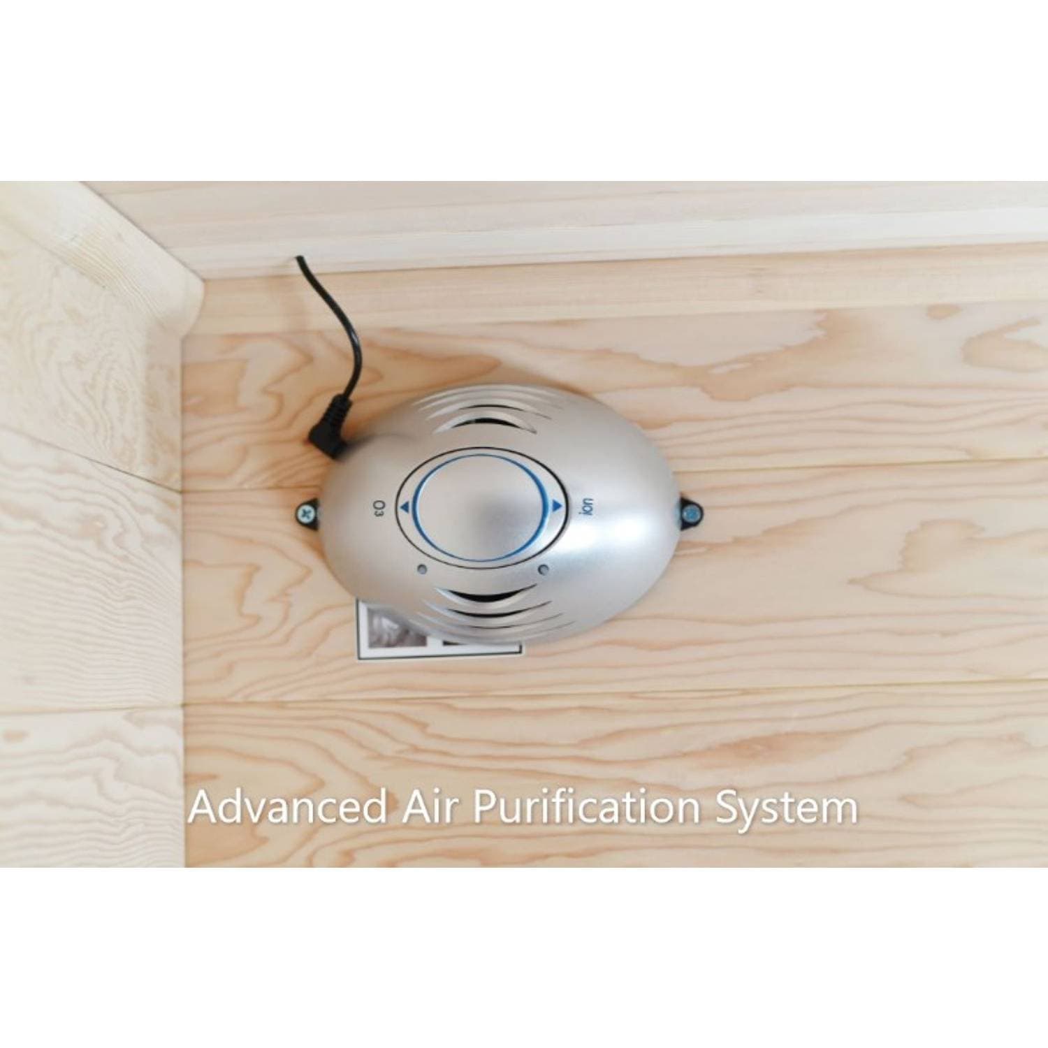 Sunray Bristol 4 Person Nano Cedar Corner Indoor Infrared Sauna - Image 3