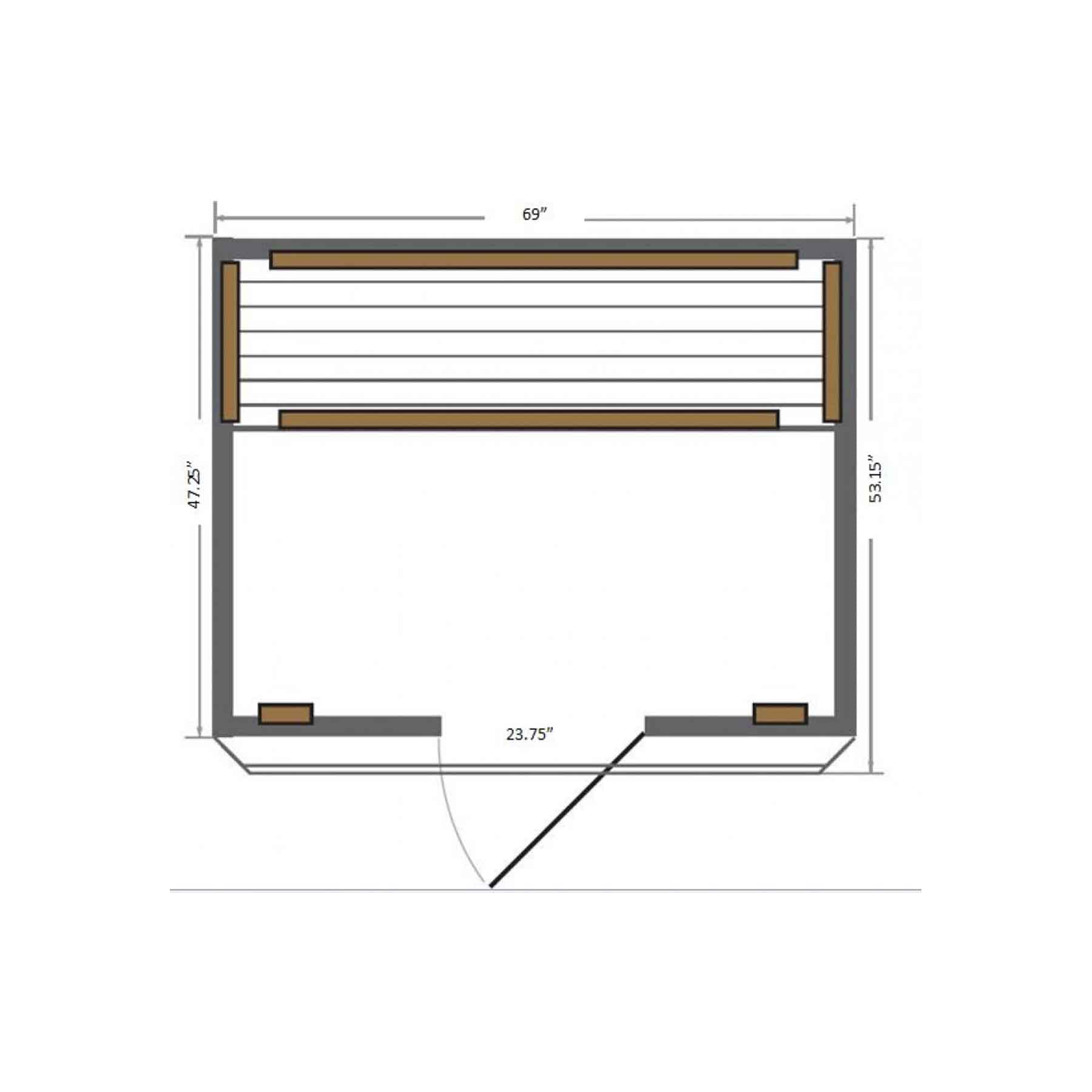 Sunray Sequoia 4 Person Nano Cedar Indoor Infrared Sauna - Image 15