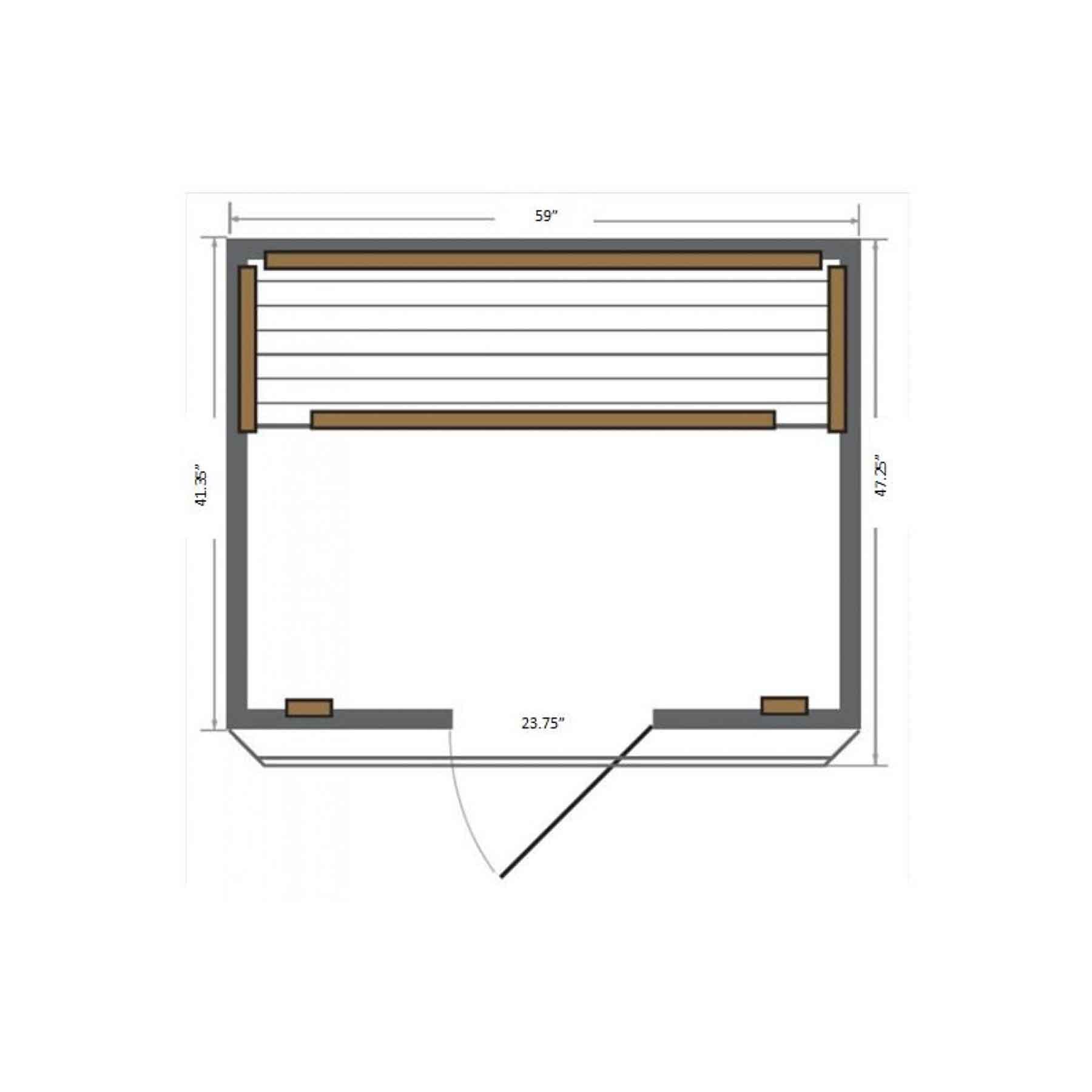 Sunray Savannah 3 Person Nano Cedar Indoor Infrared Sauna - Image 13