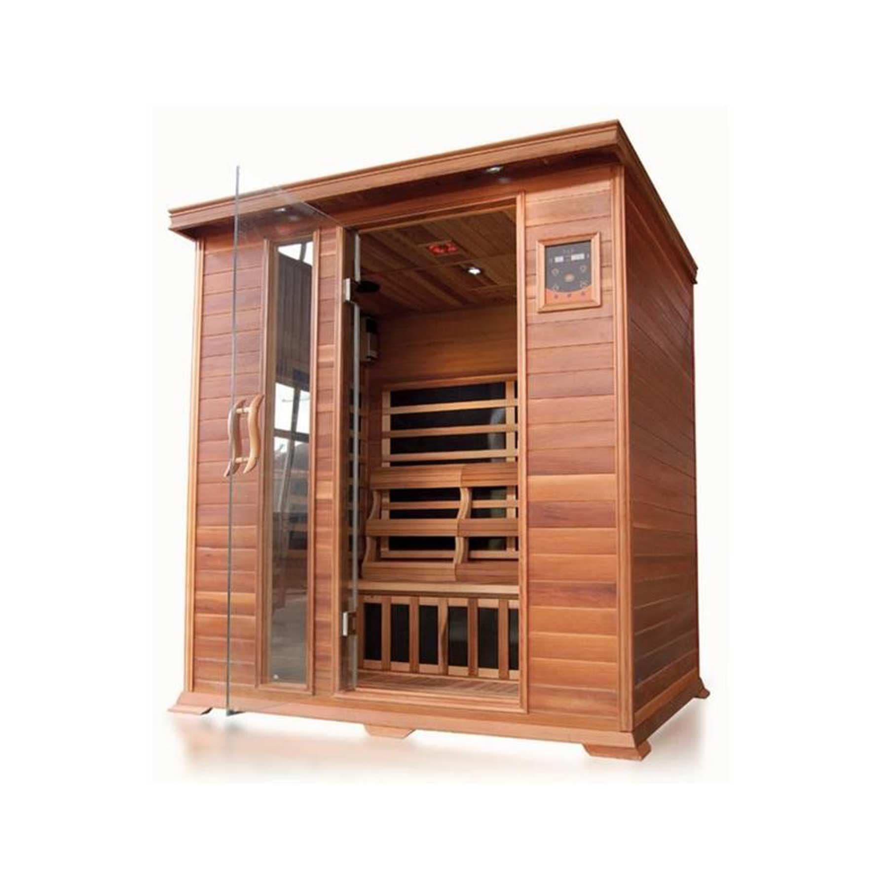 Sunray Savannah 3 Person Nano Cedar Indoor Infrared Sauna - Image 7