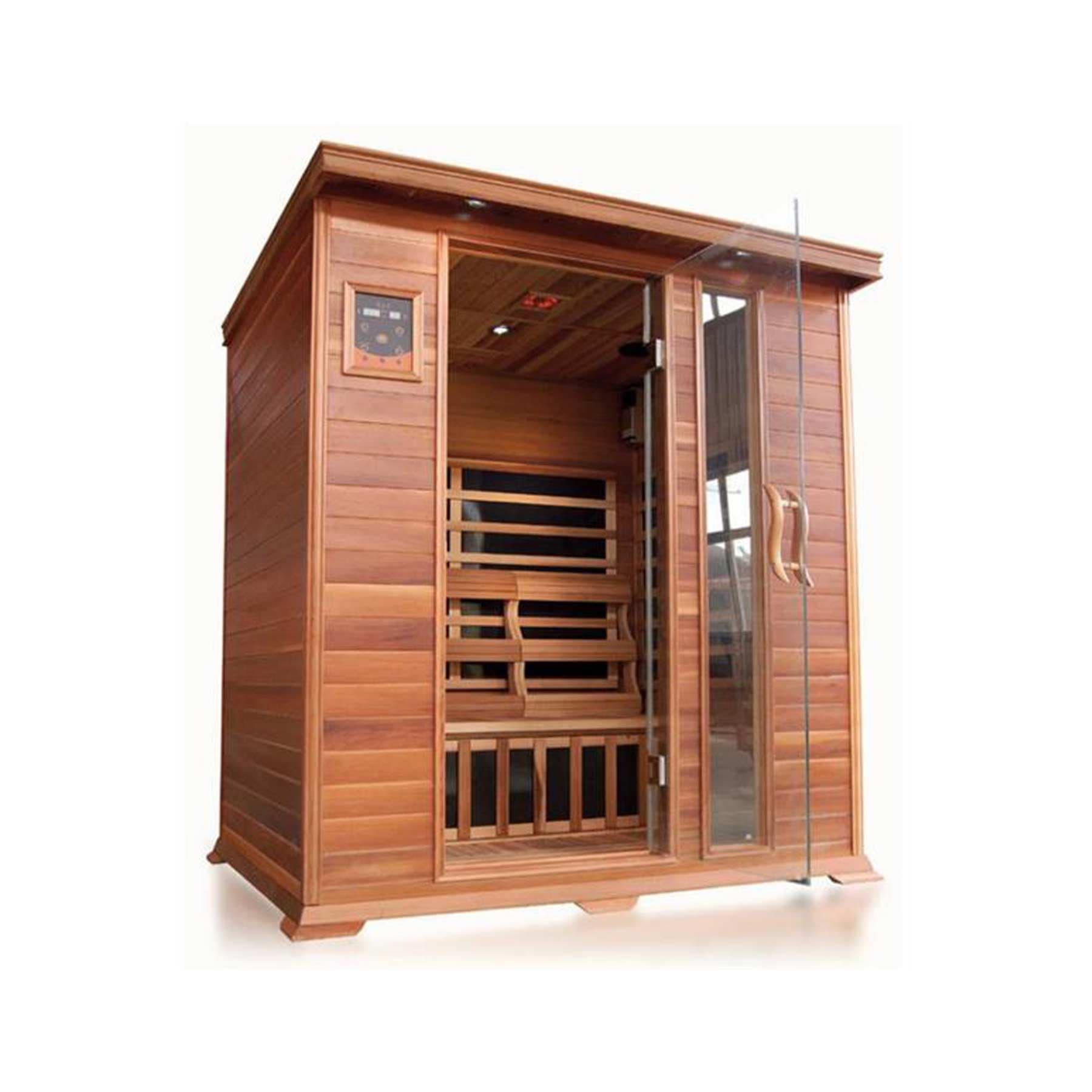 Sunray Savannah 3 Person Nano Cedar Indoor Infrared Sauna - Image 8