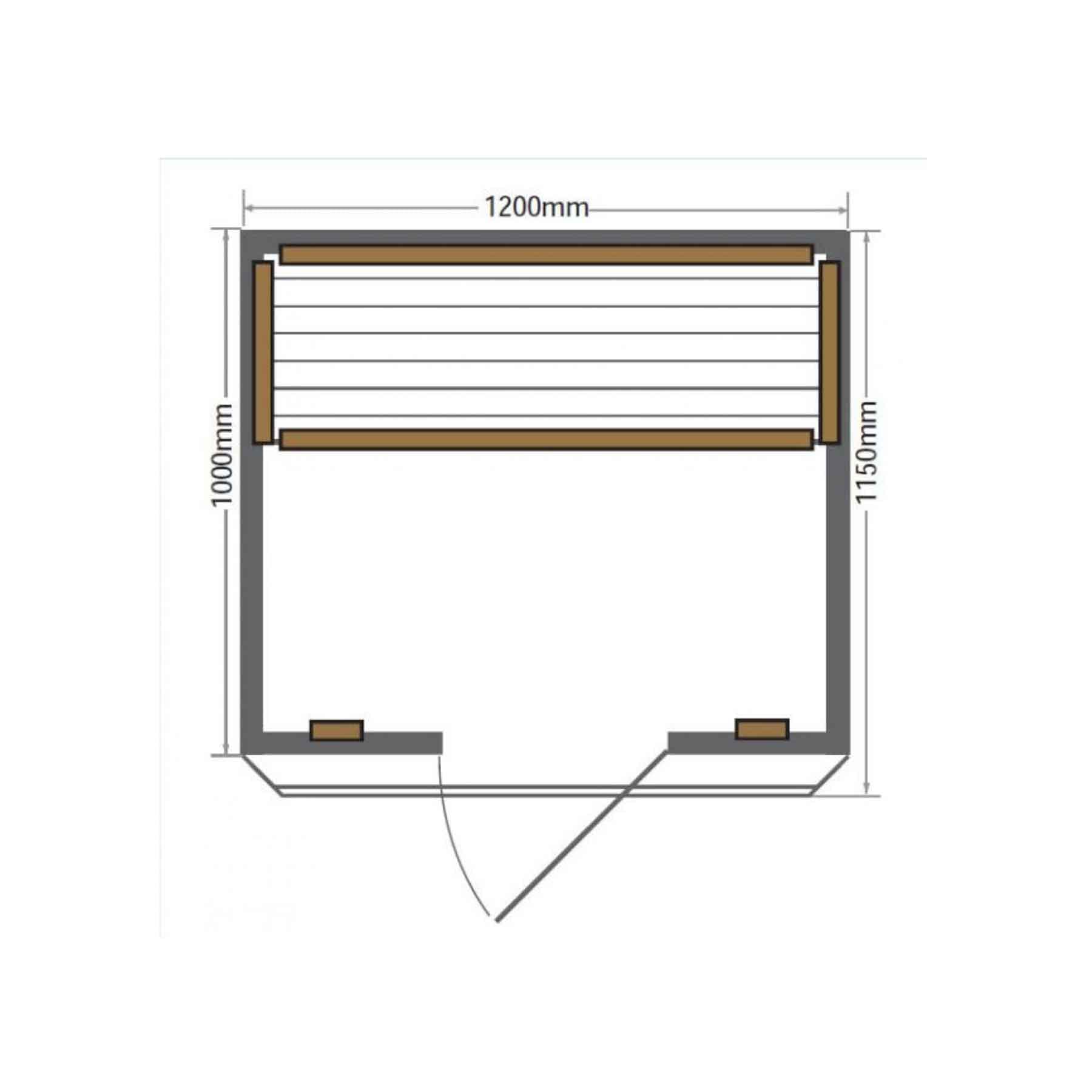 Sunray Evansport 2 Person Nano Hemlock Indoor Infrared Sauna - Image 10