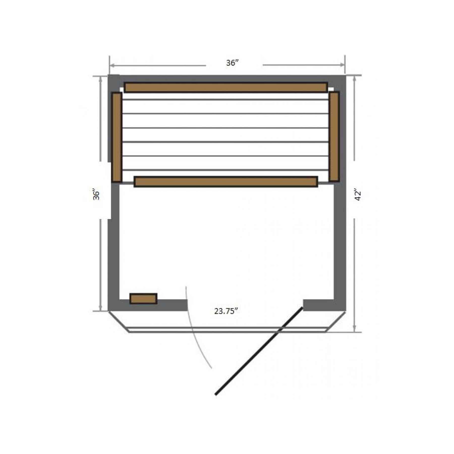 Sunray Sedona 1 Person Nano Cedar Indoor Infrared Sauna - Image 15