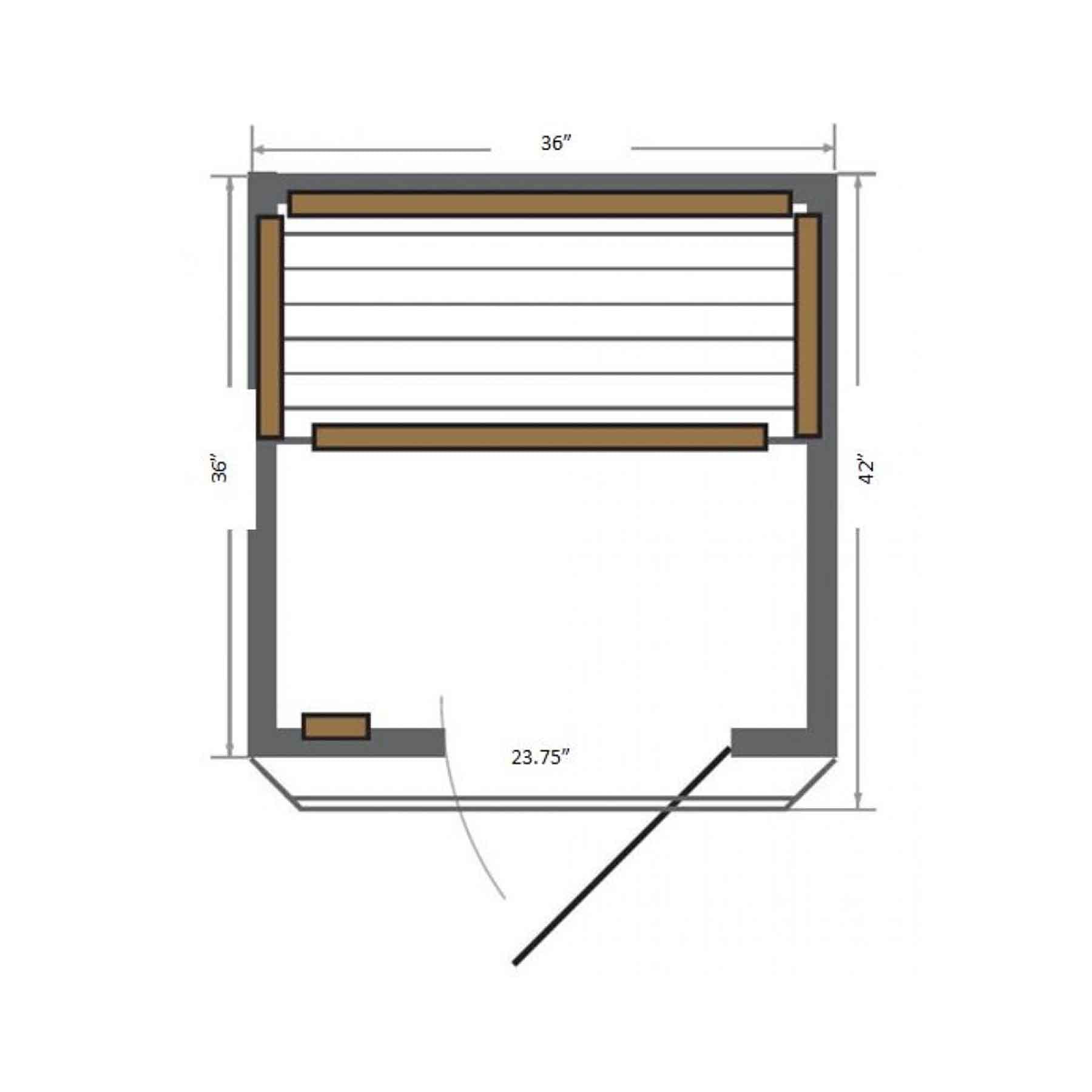 Sunray Barrett 1 Person Nano Hemlock Indoor Infrared Sauna - Image 15